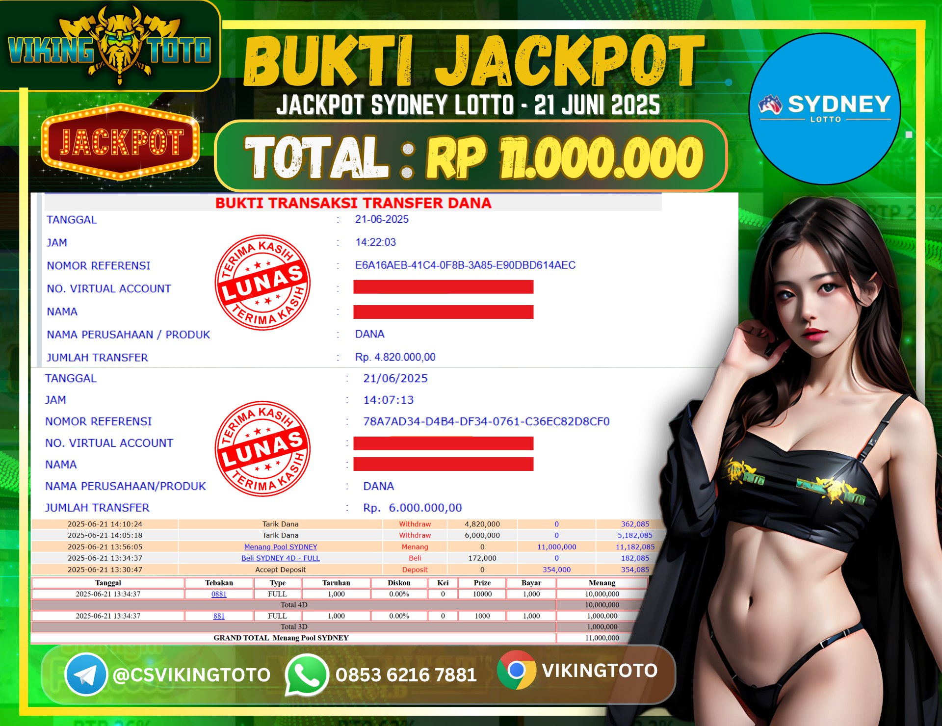 Bukti Jackpot Lunas VikingToto