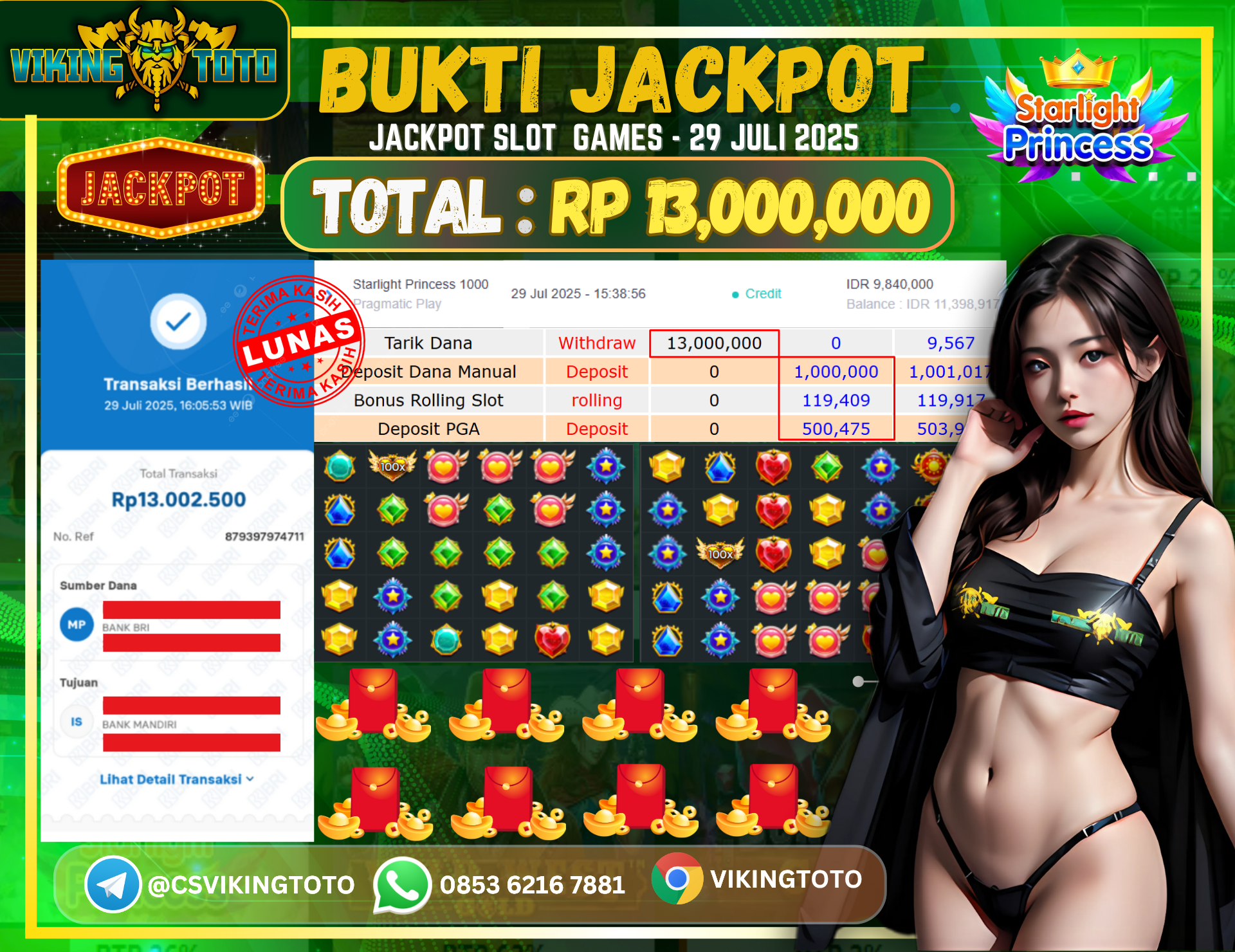 Bukti Jackpot Lunas VikingToto