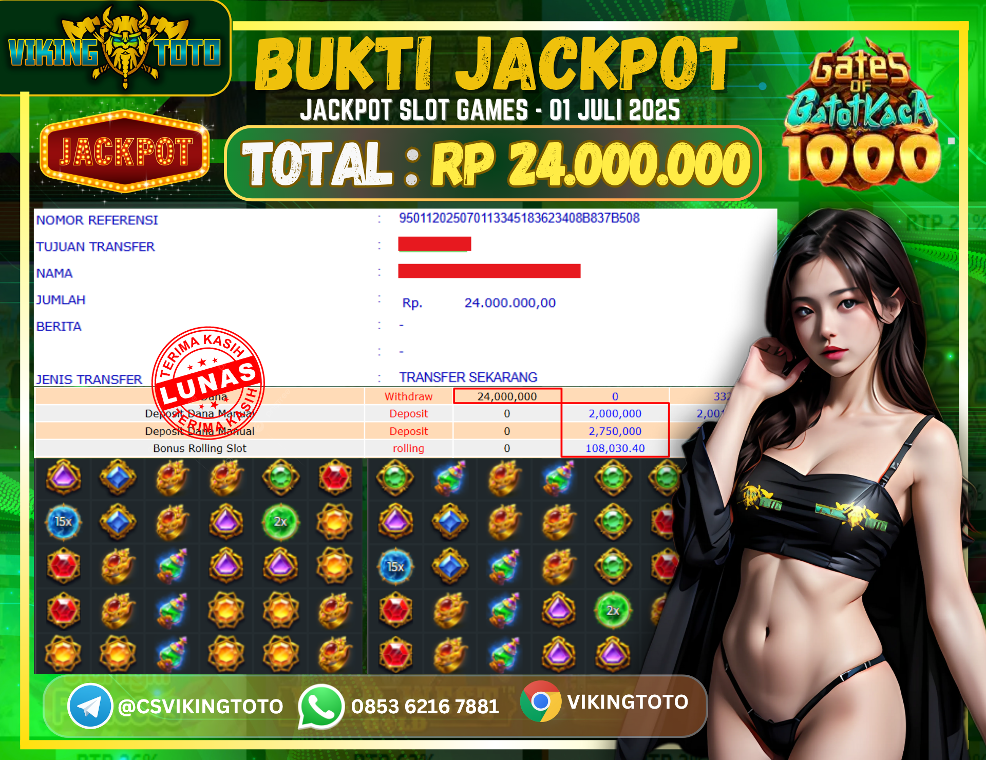 Bukti Jackpot Lunas VikingToto