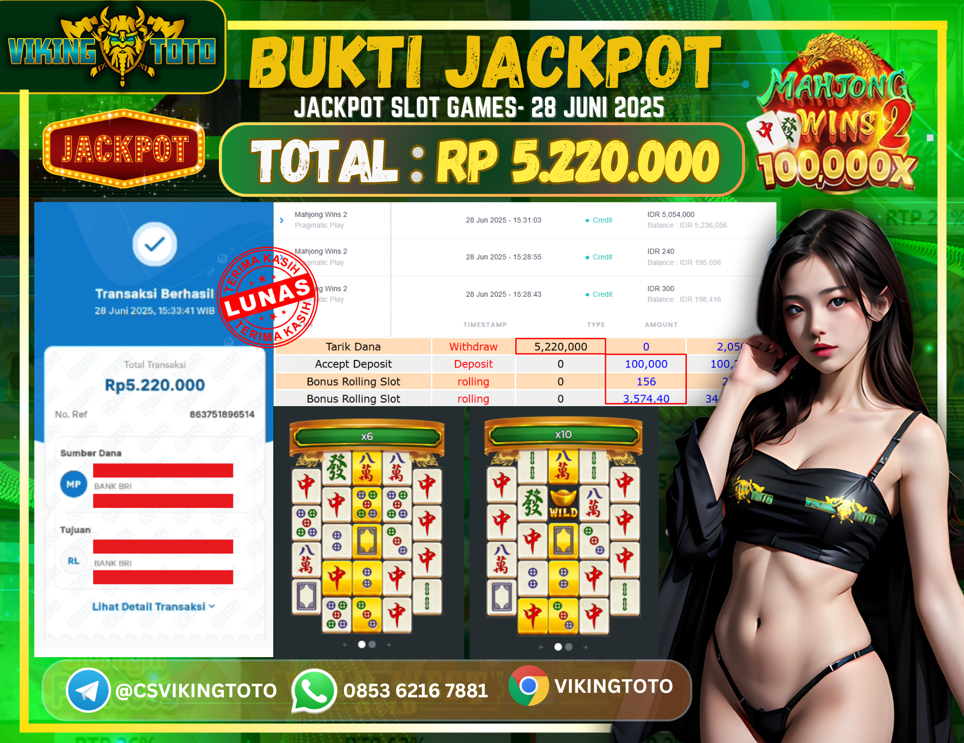 Bukti Jackpot Lunas VikingToto