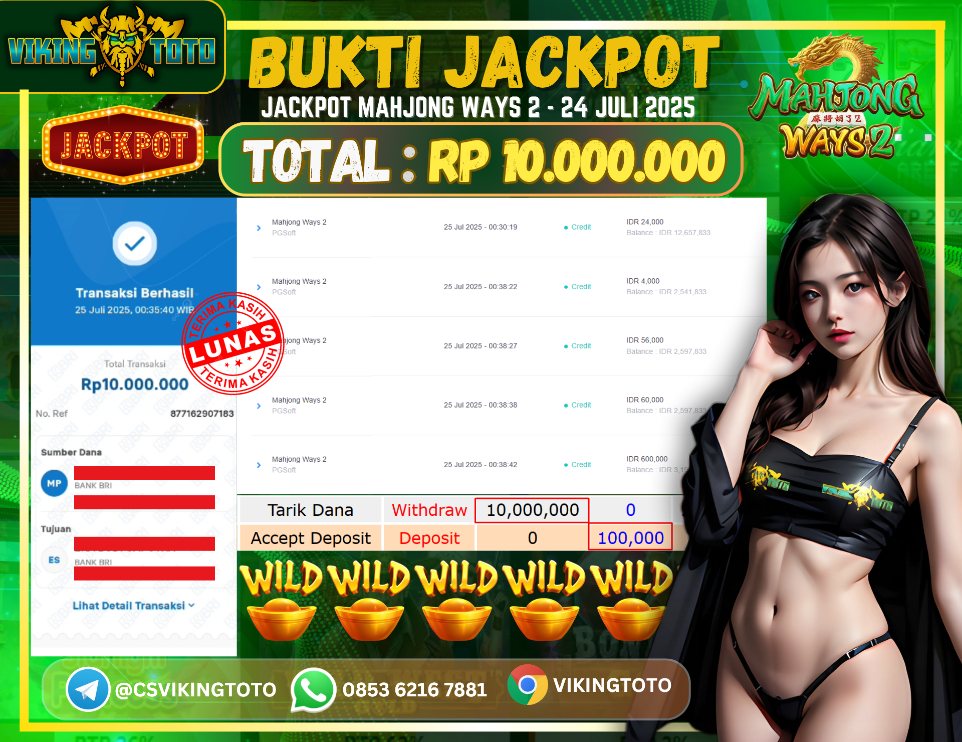 Bukti Jackpot Lunas VikingToto