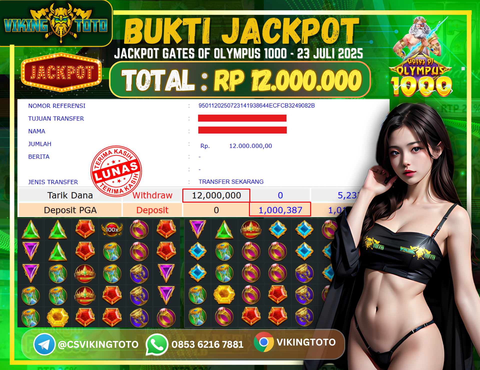 Bukti Jackpot Lunas VikingToto