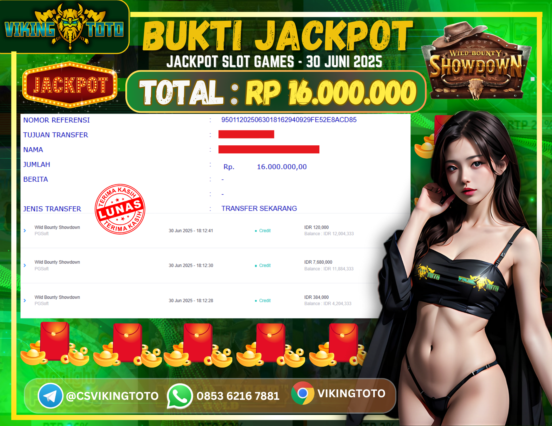 Bukti Jackpot Lunas VikingToto