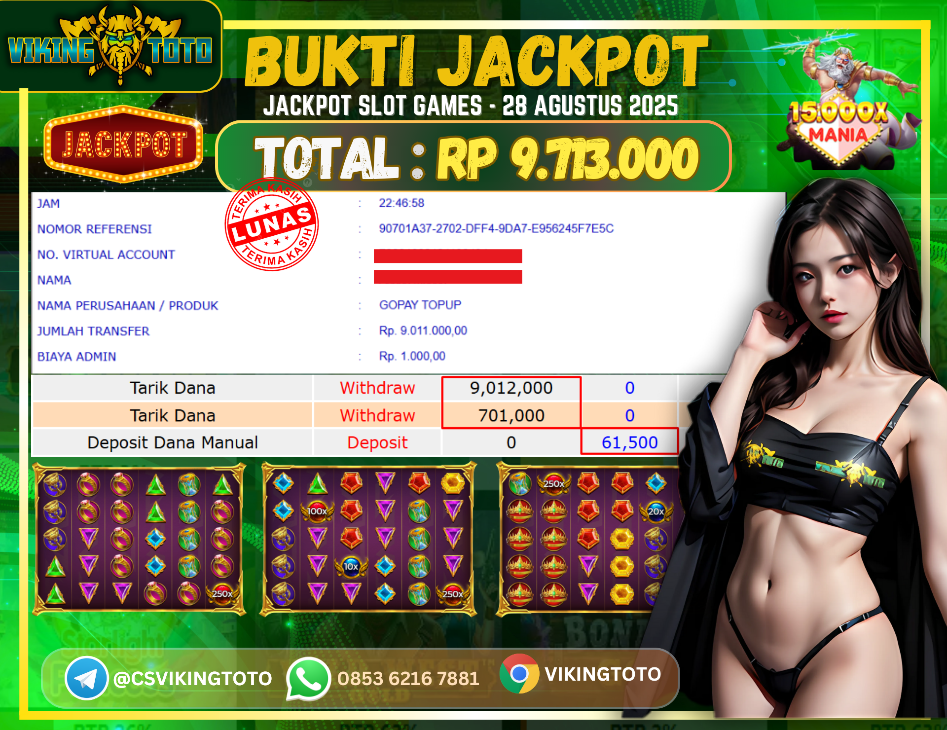 Bukti Jackpot Lunas VikingToto