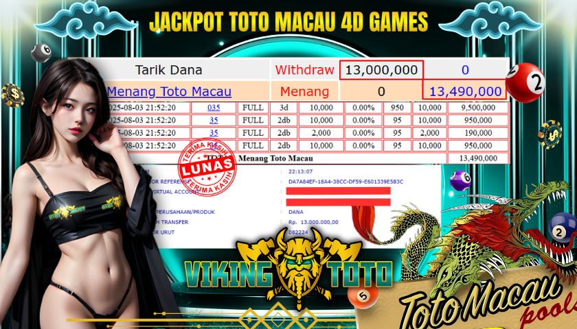 Bukti Jackpot Lunas VikingToto