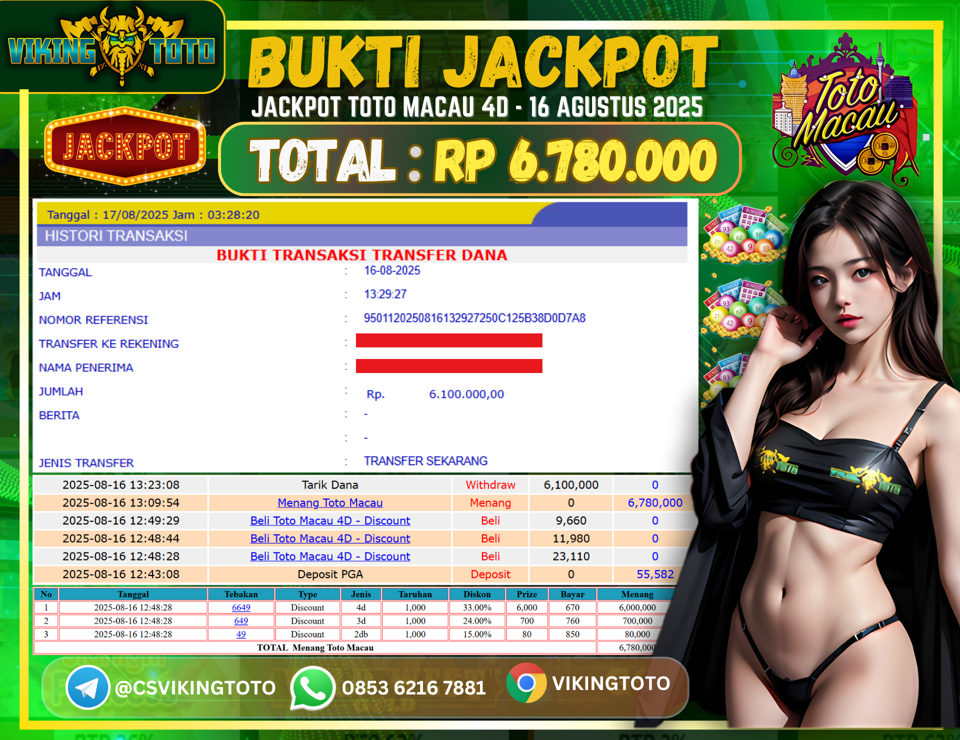 Bukti Jackpot Lunas VikingToto