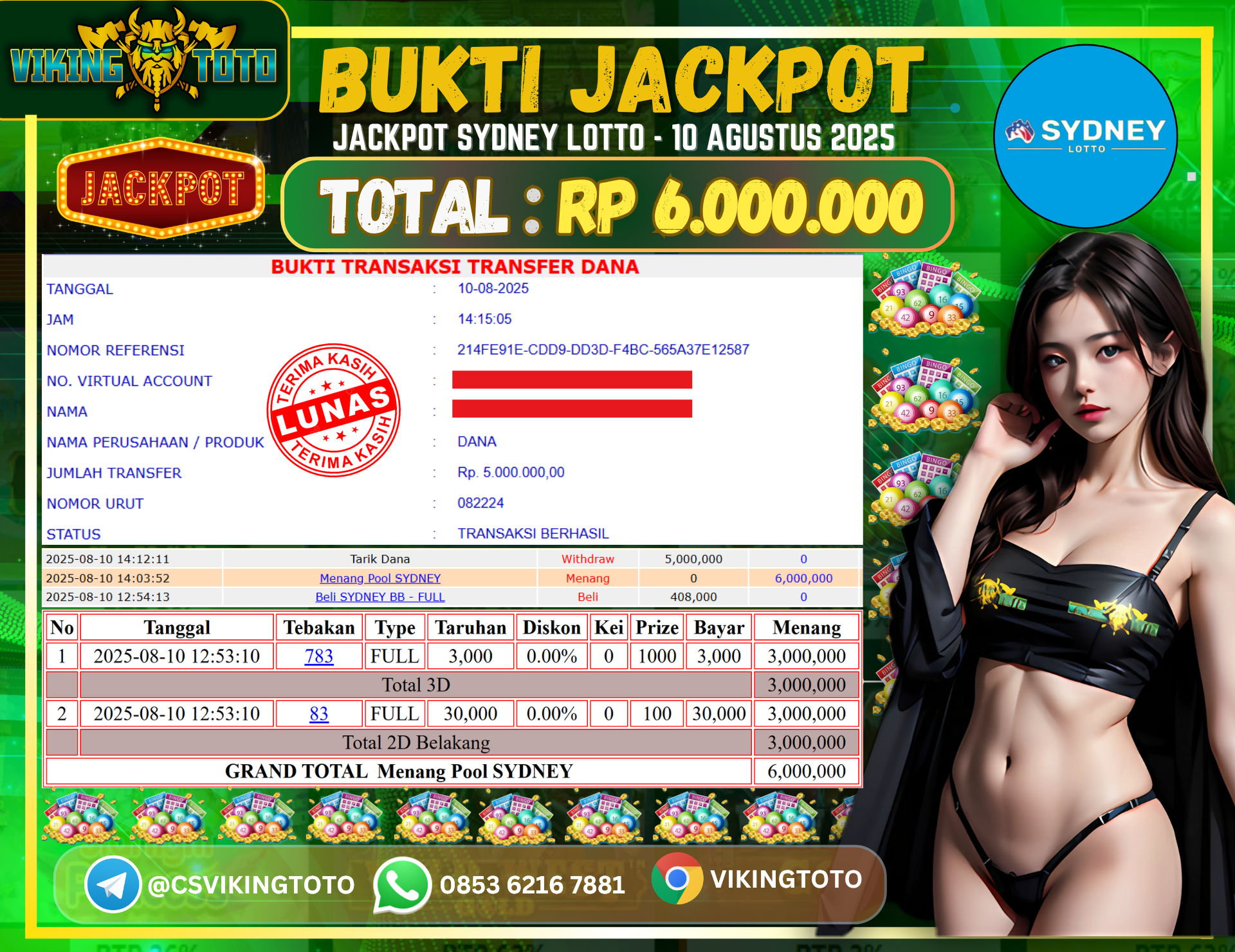 Bukti Jackpot Lunas VikingToto
