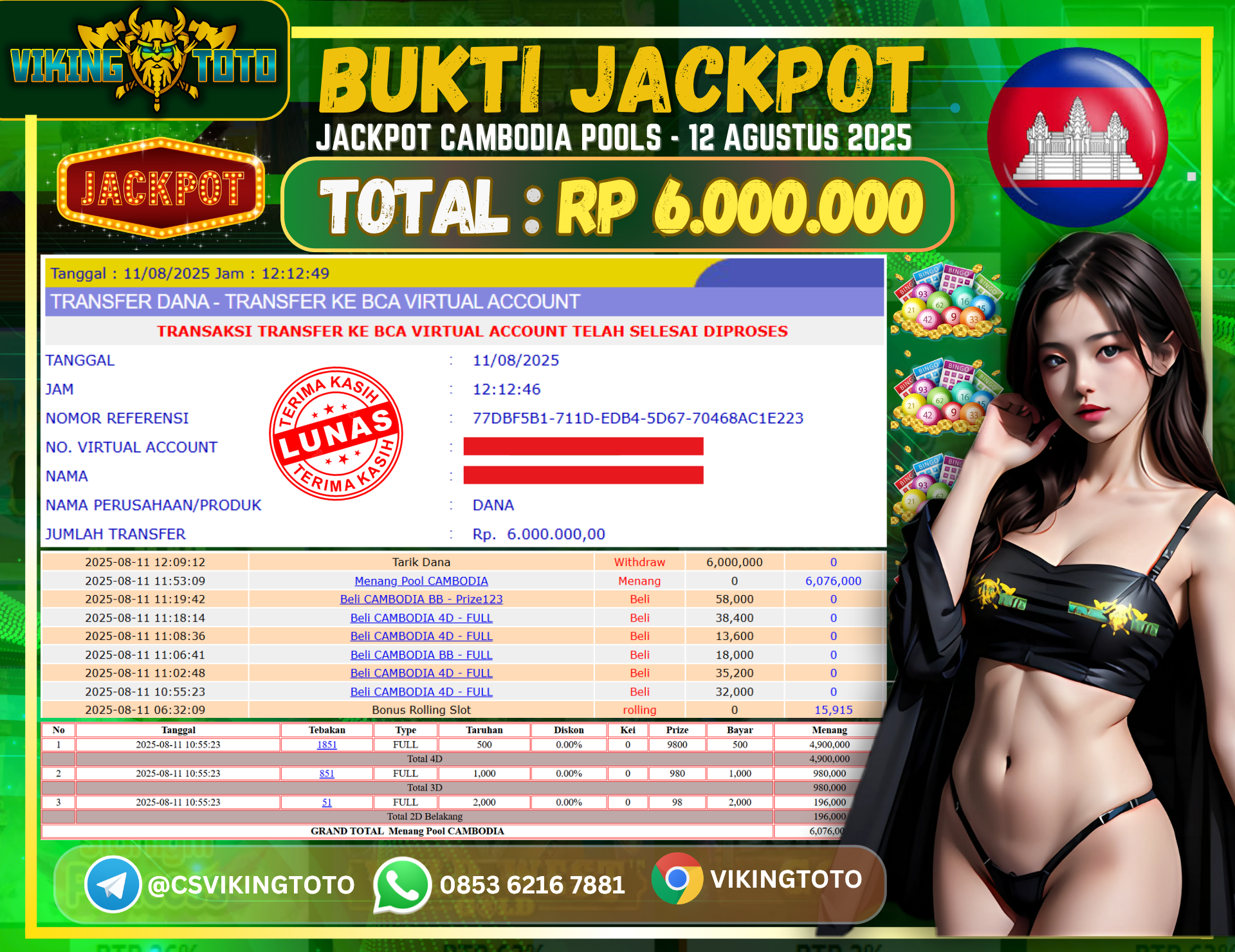 Bukti Jackpot Lunas VikingToto