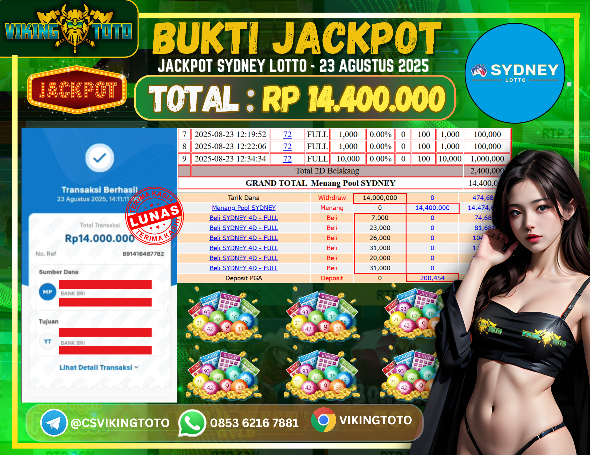 Bukti Jackpot Lunas VikingToto