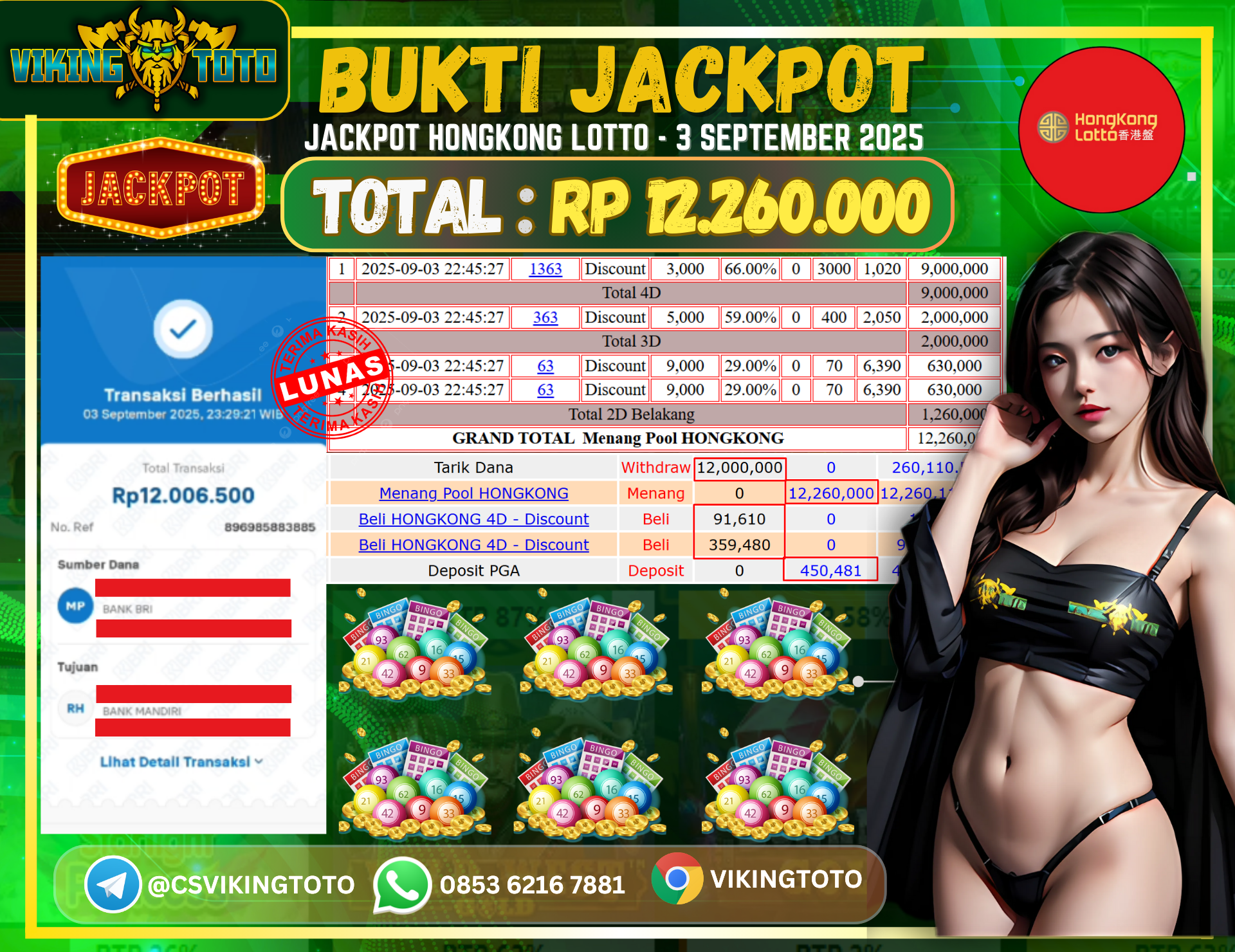 Bukti Jackpot Lunas VikingToto