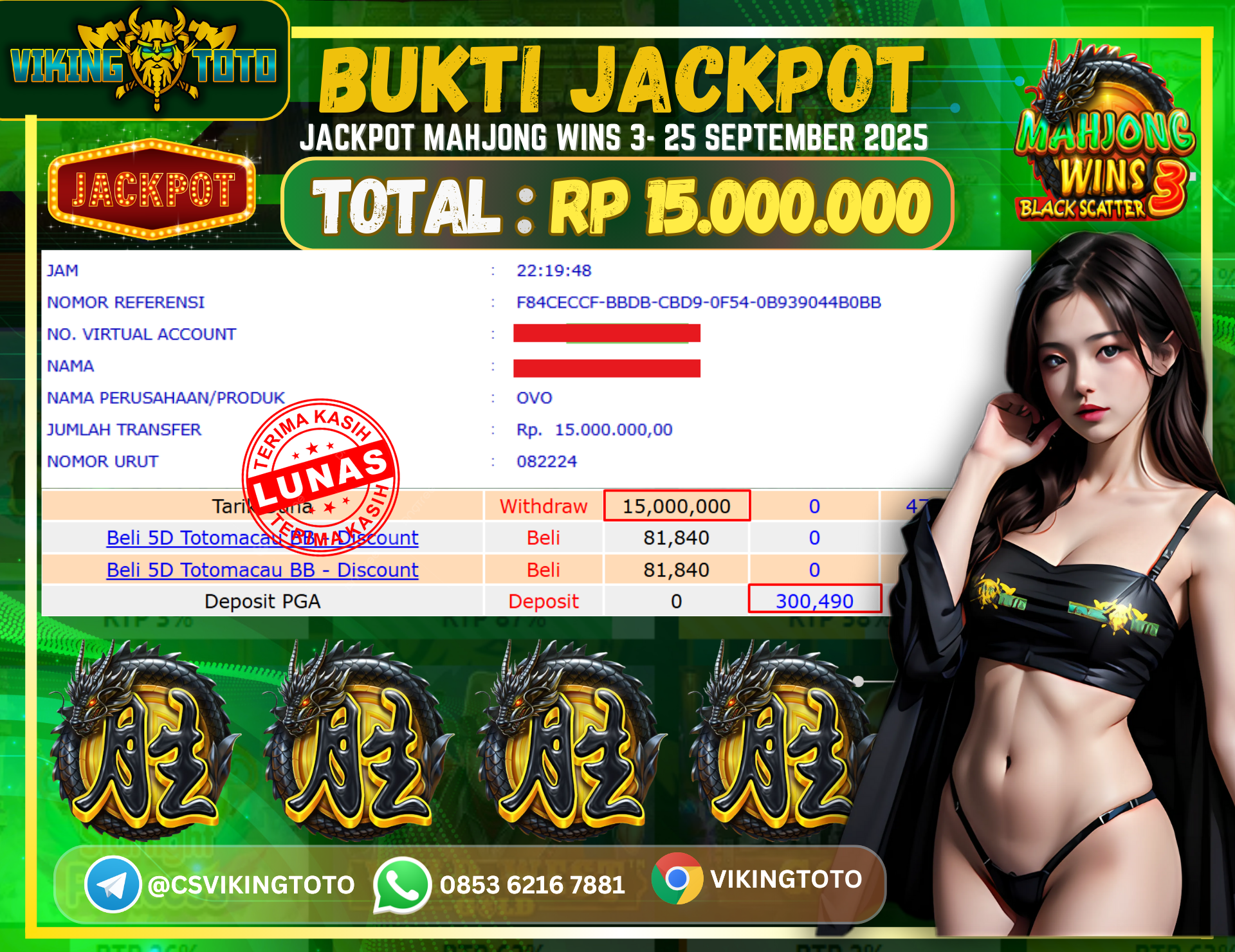 Bukti Jackpot Lunas VikingToto