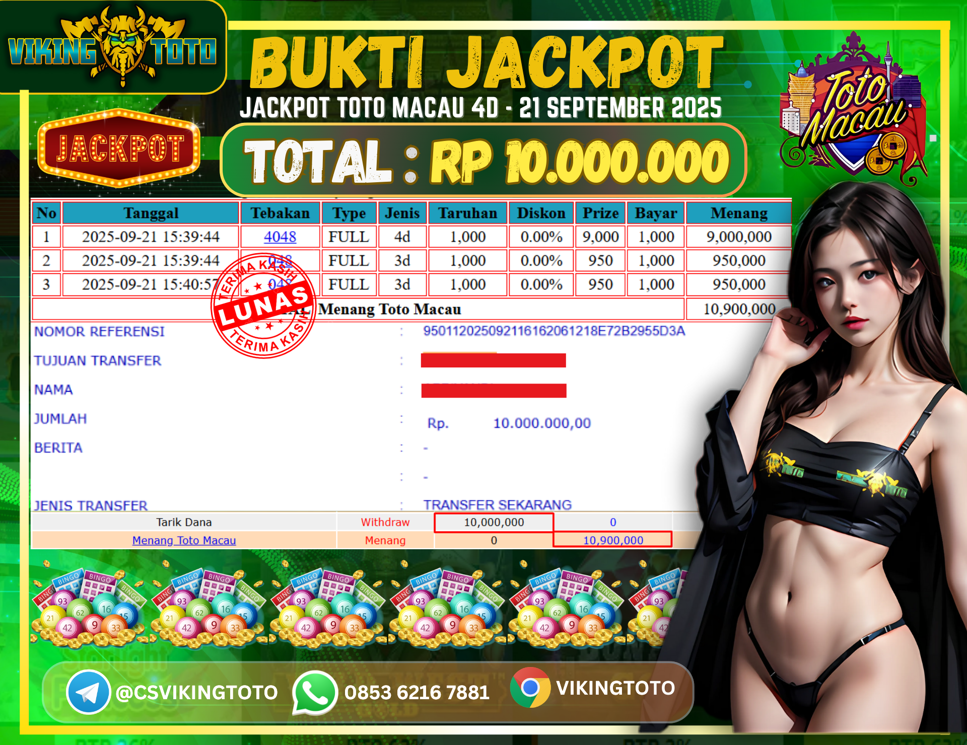 Bukti Jackpot Lunas VikingToto