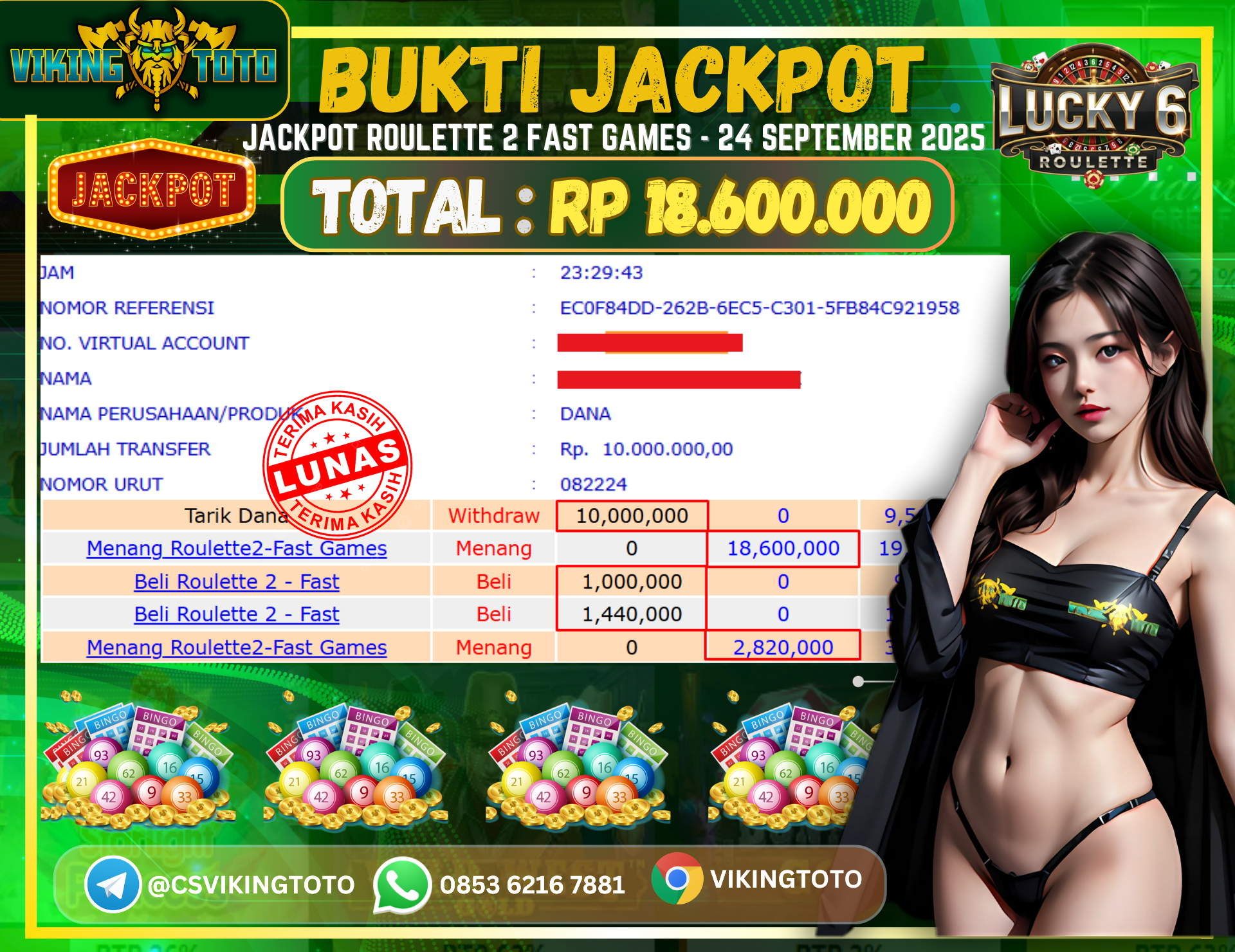 Bukti Jackpot Lunas VikingToto