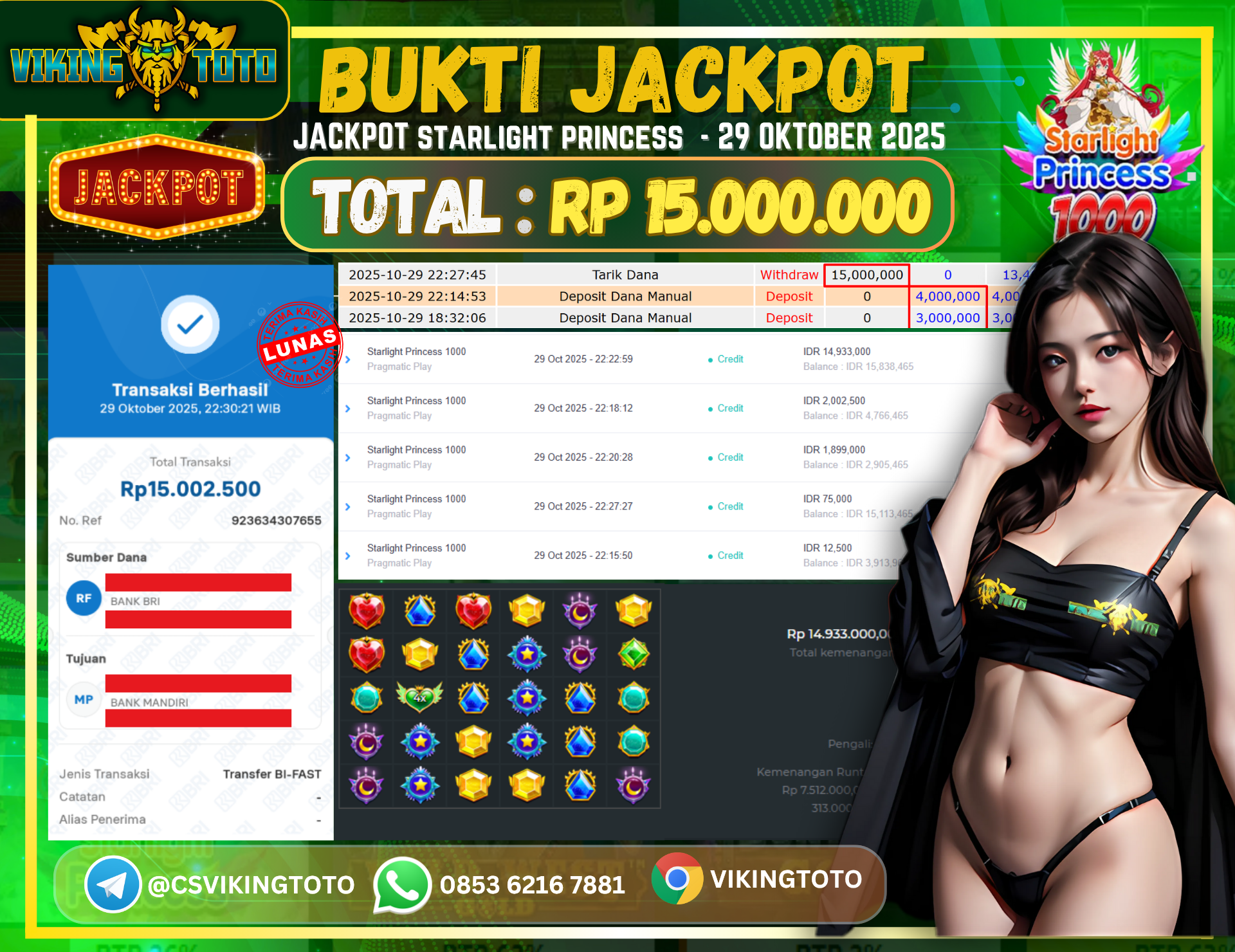 Bukti Jackpot Lunas VikingToto