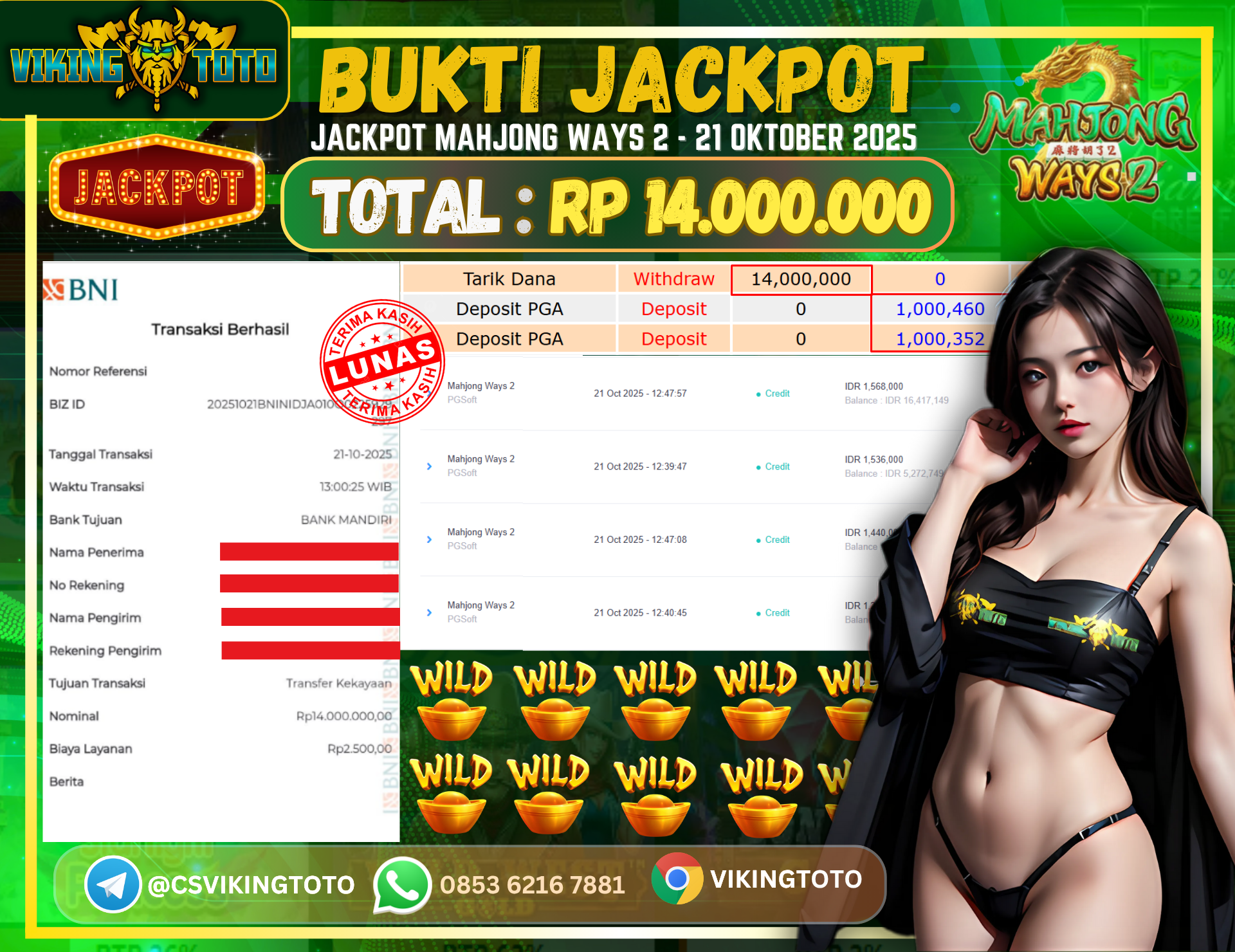 Bukti Jackpot Lunas VikingToto