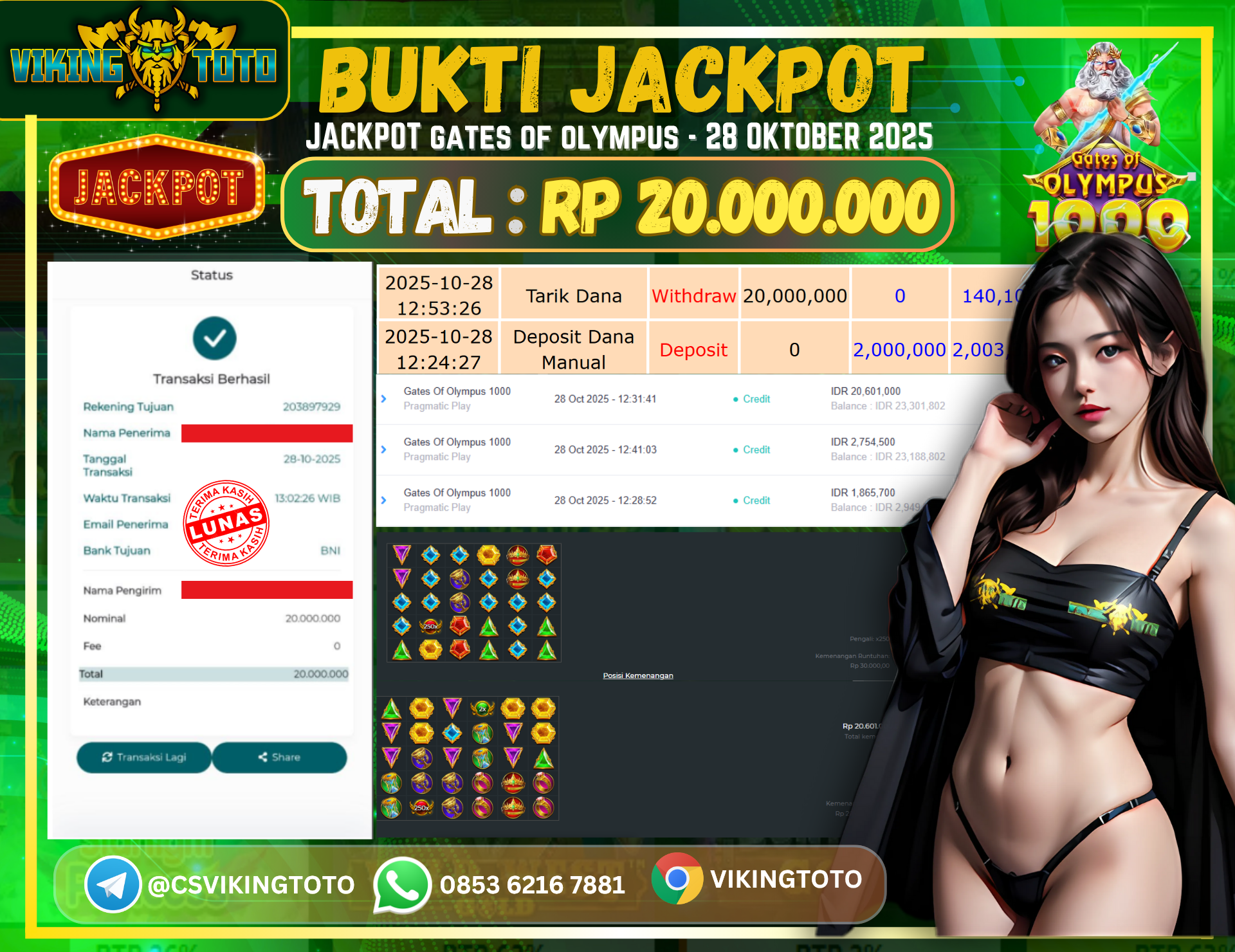 Bukti Jackpot Lunas VikingToto
