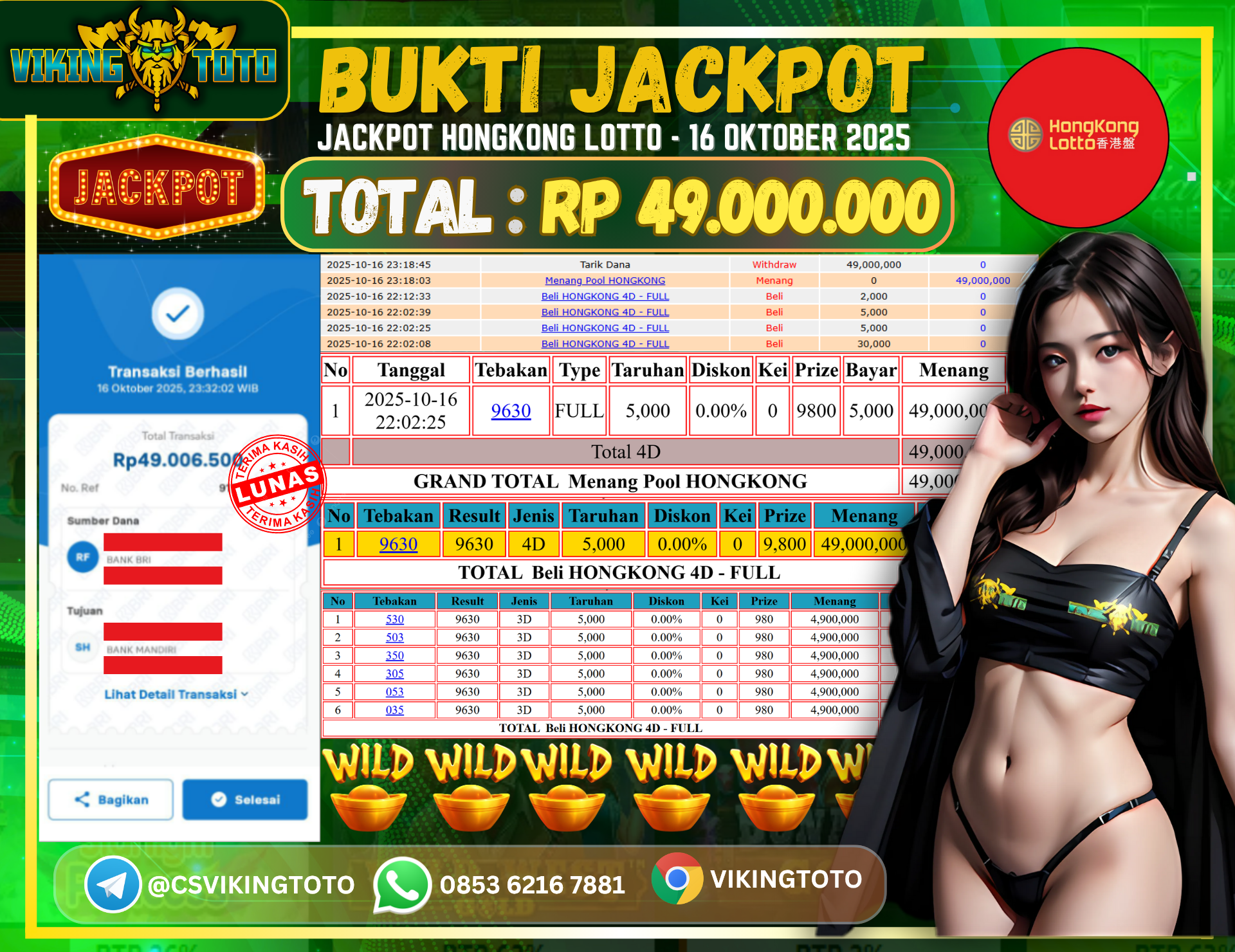 Bukti Jackpot Lunas VikingToto