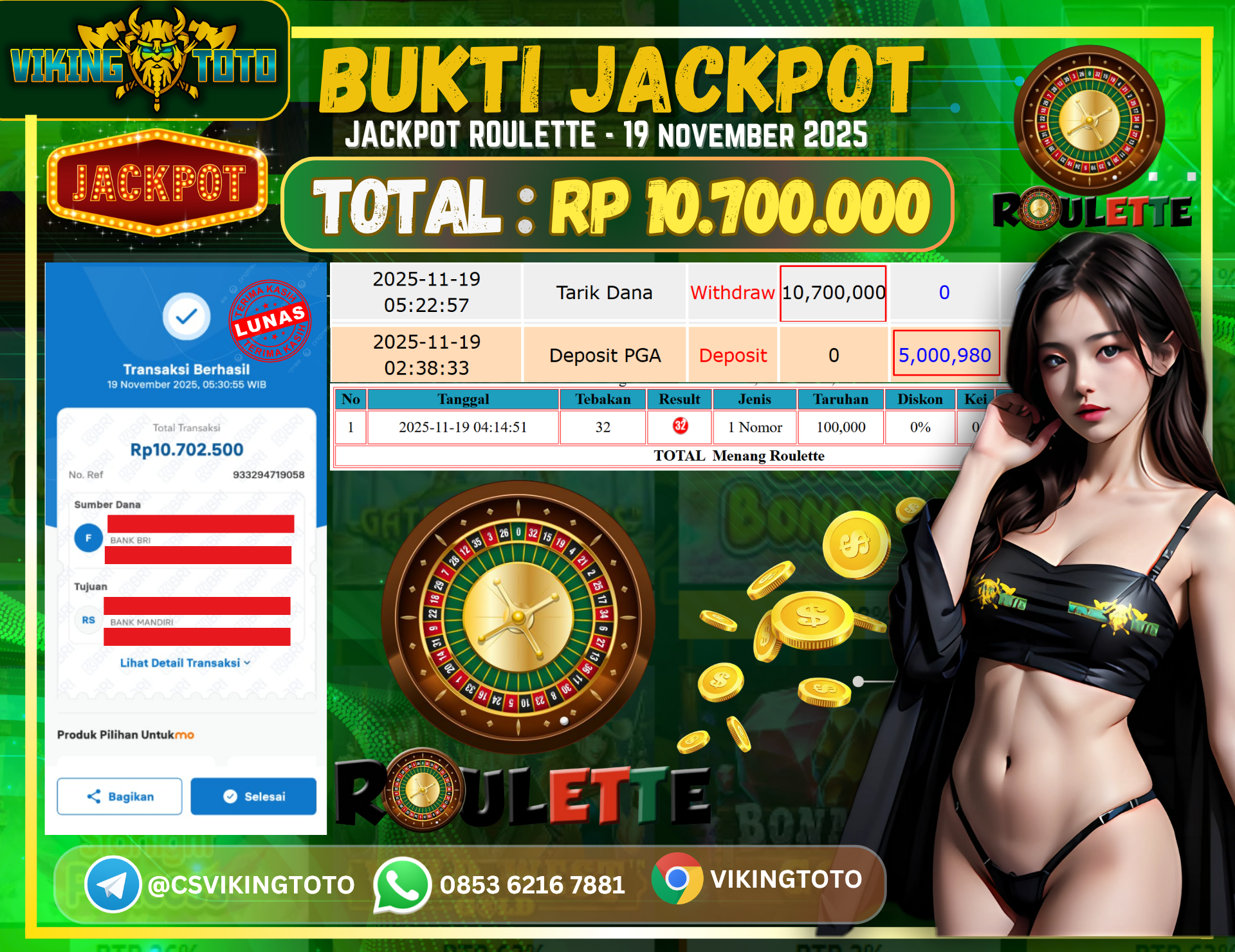 Bukti Jackpot Lunas VikingToto