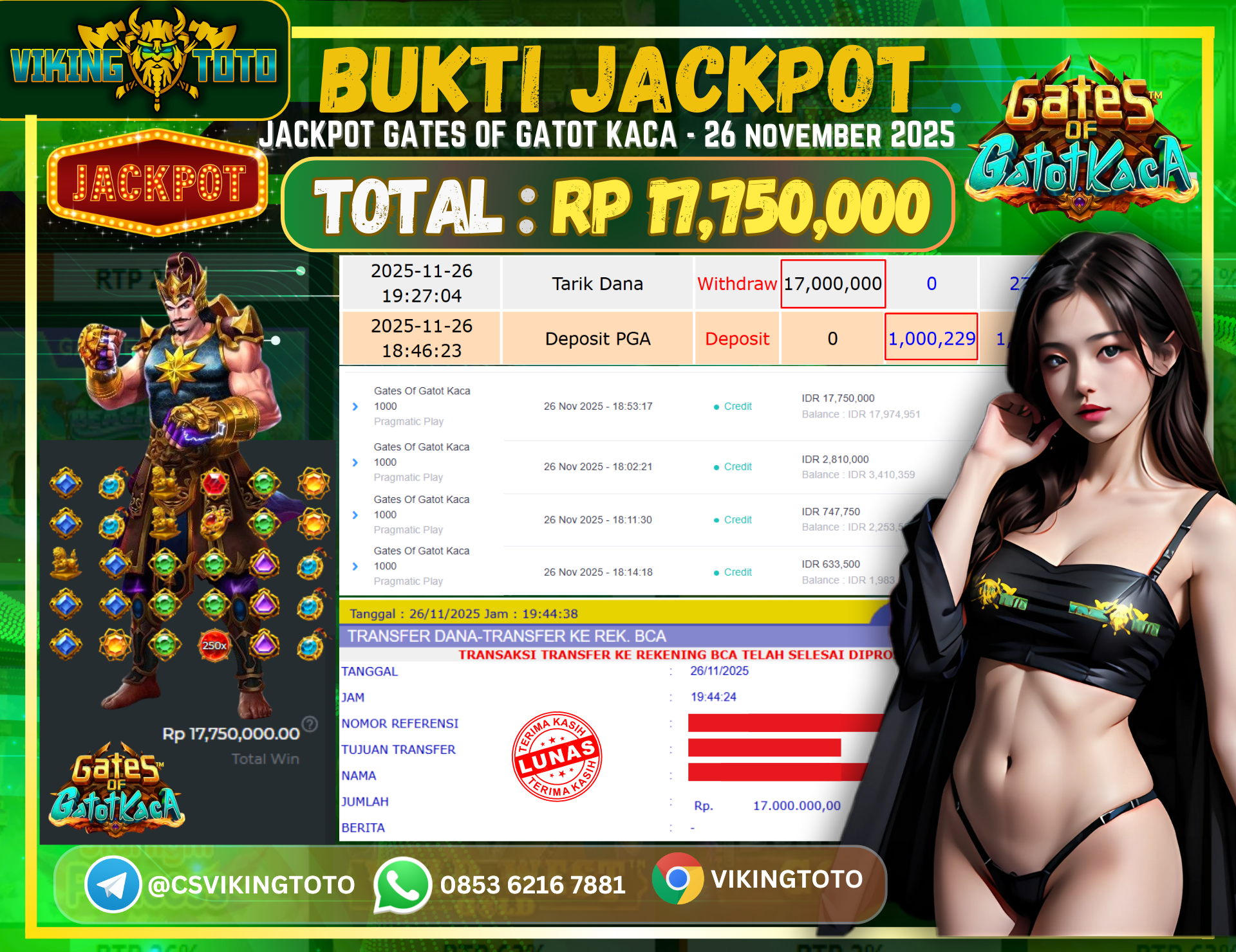 Bukti Jackpot Lunas VikingToto