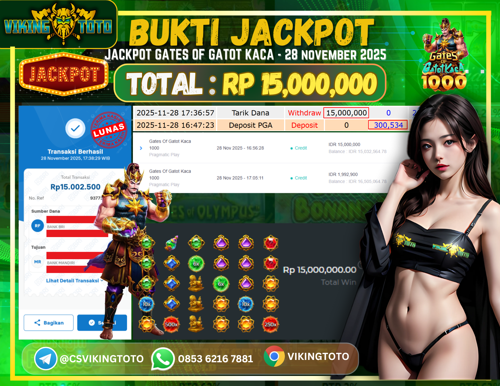 Bukti Jackpot Lunas VikingToto