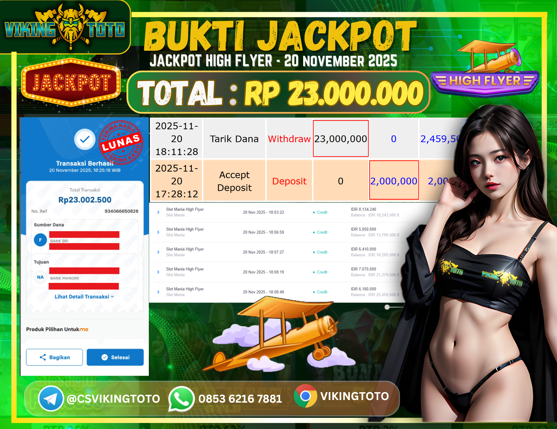 Bukti Jackpot Lunas VikingToto