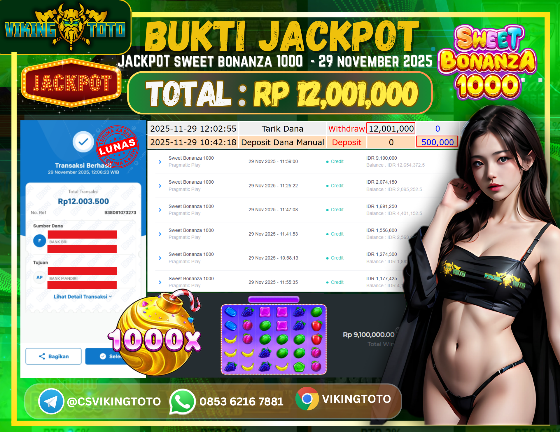 Bukti Jackpot Lunas VikingToto