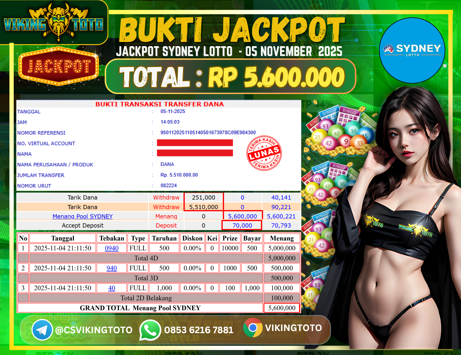 Bukti Jackpot Lunas VikingToto