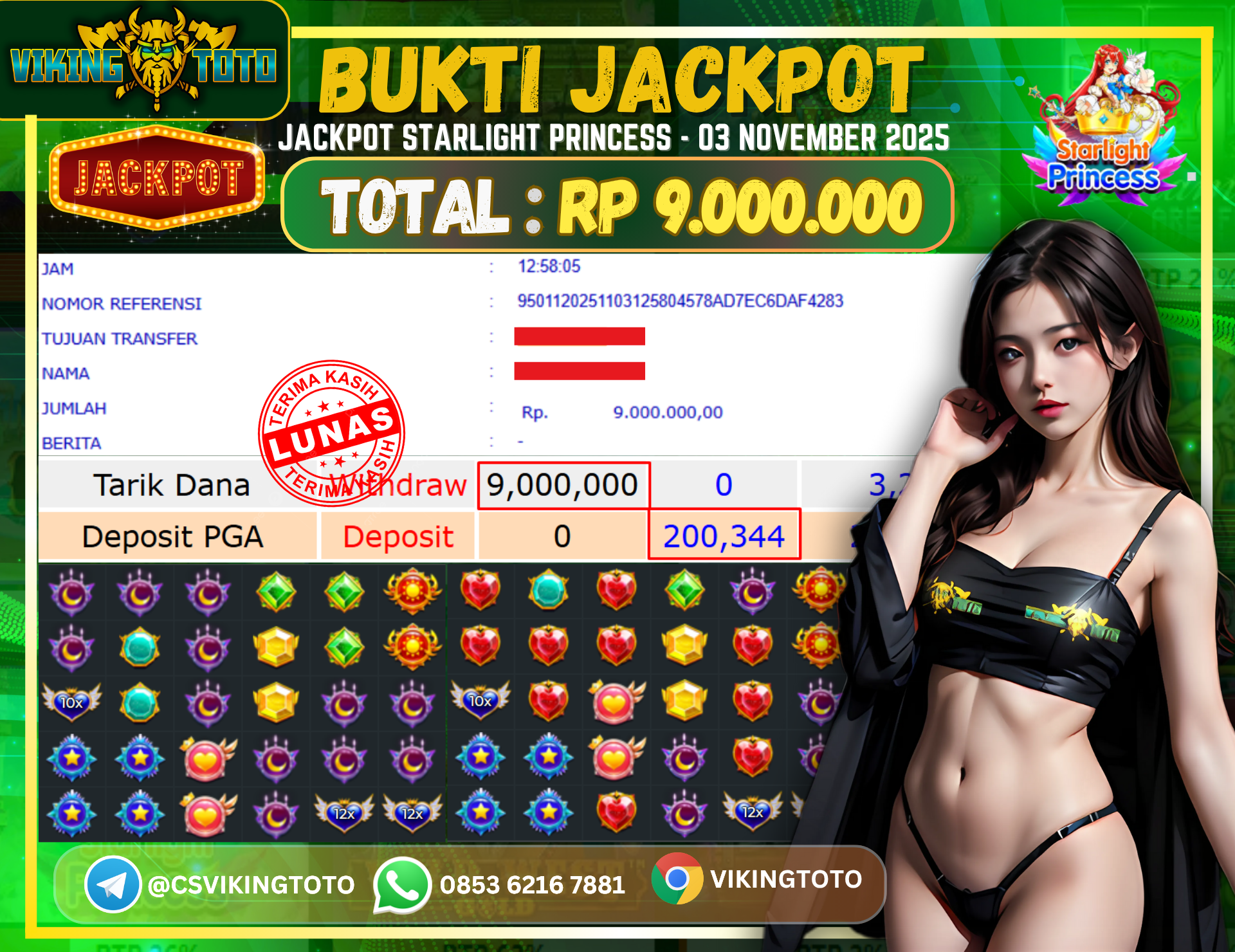 Bukti Jackpot Lunas VikingToto