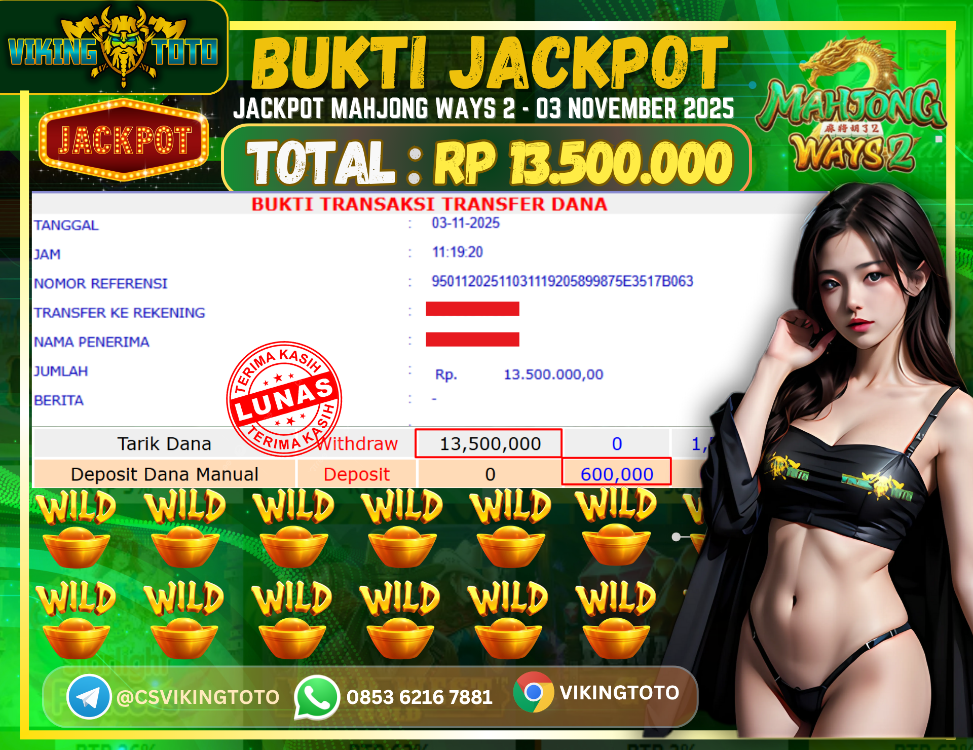 Bukti Jackpot Lunas VikingToto