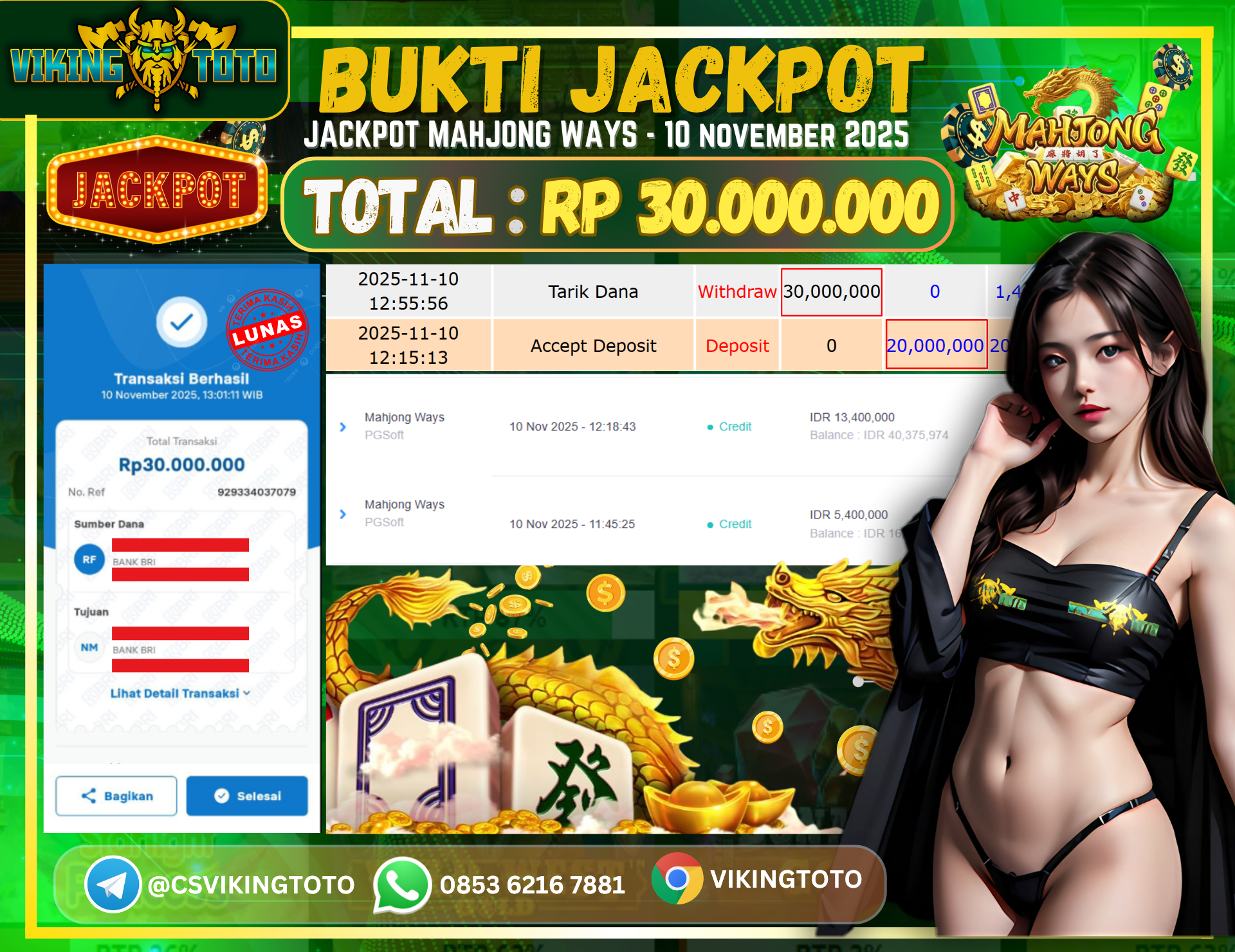 Bukti Jackpot Lunas VikingToto