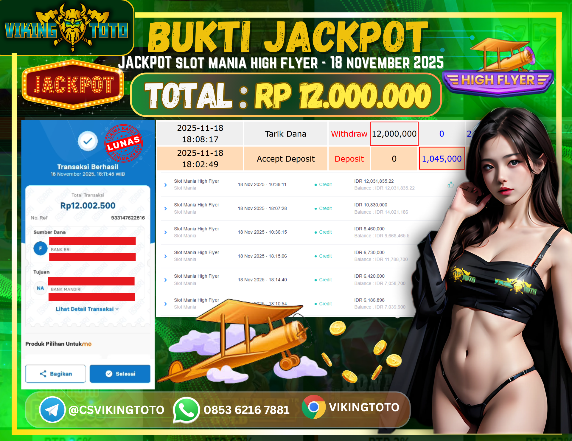 Bukti Jackpot Lunas VikingToto