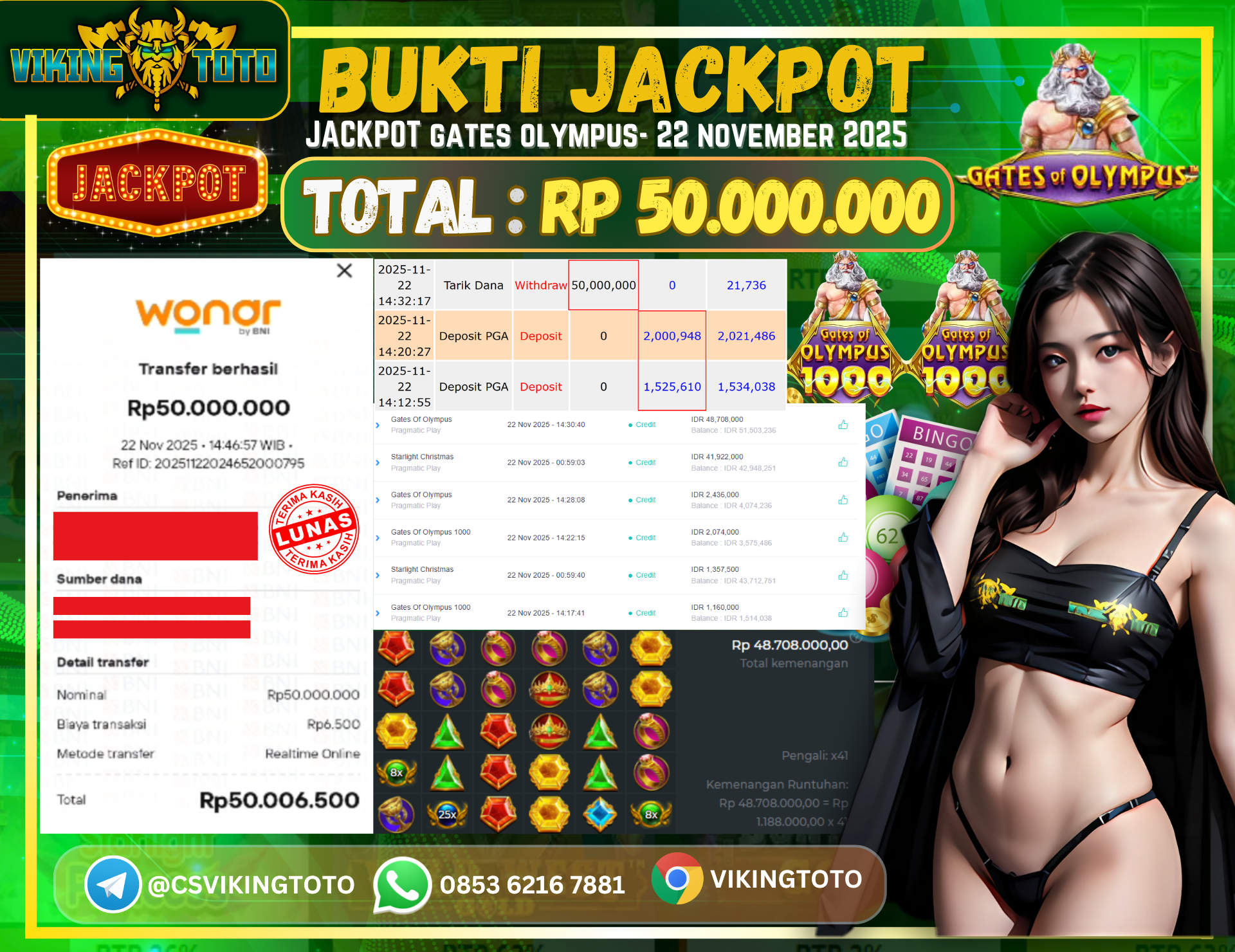 Bukti Jackpot Lunas VikingToto