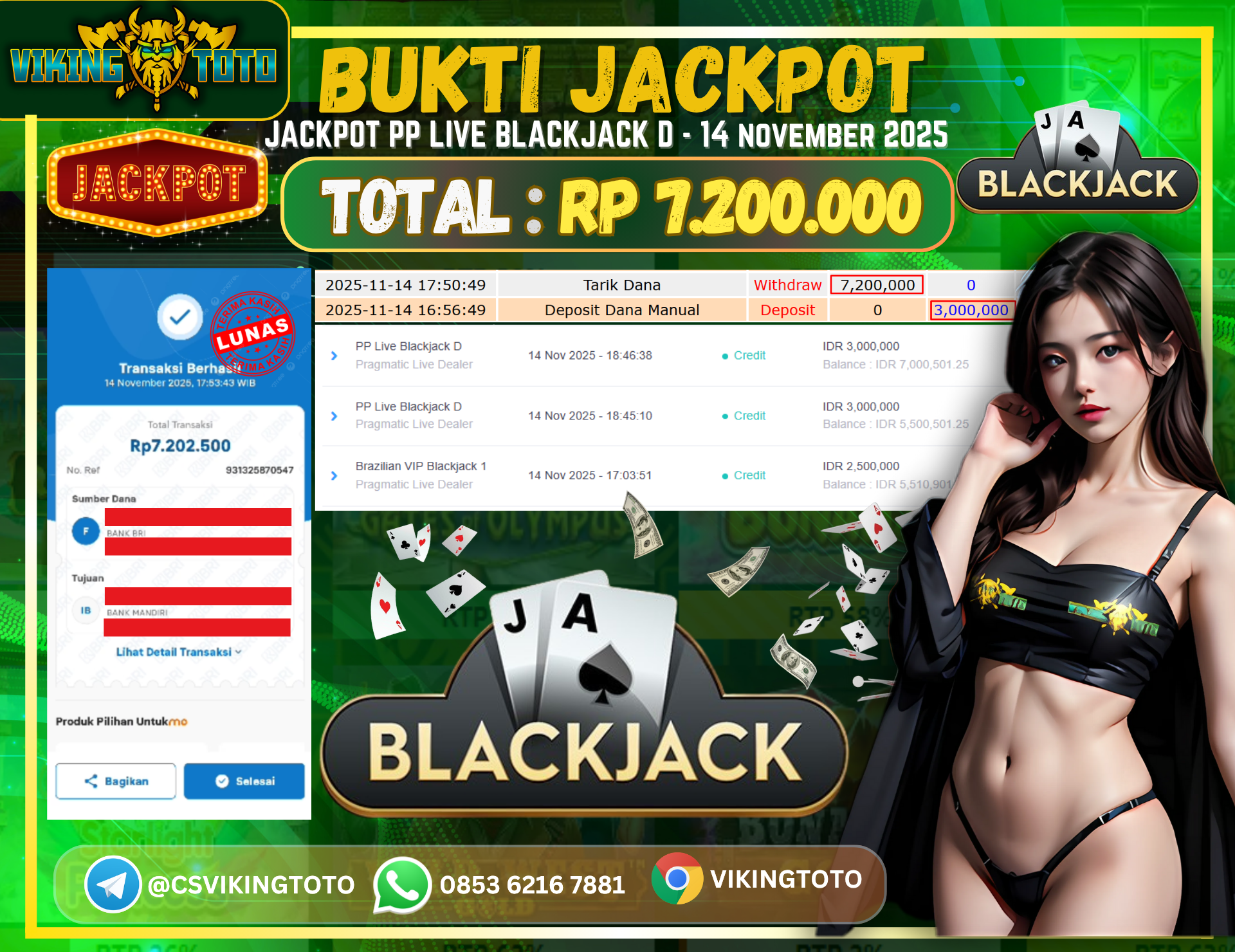 Bukti Jackpot Lunas VikingToto