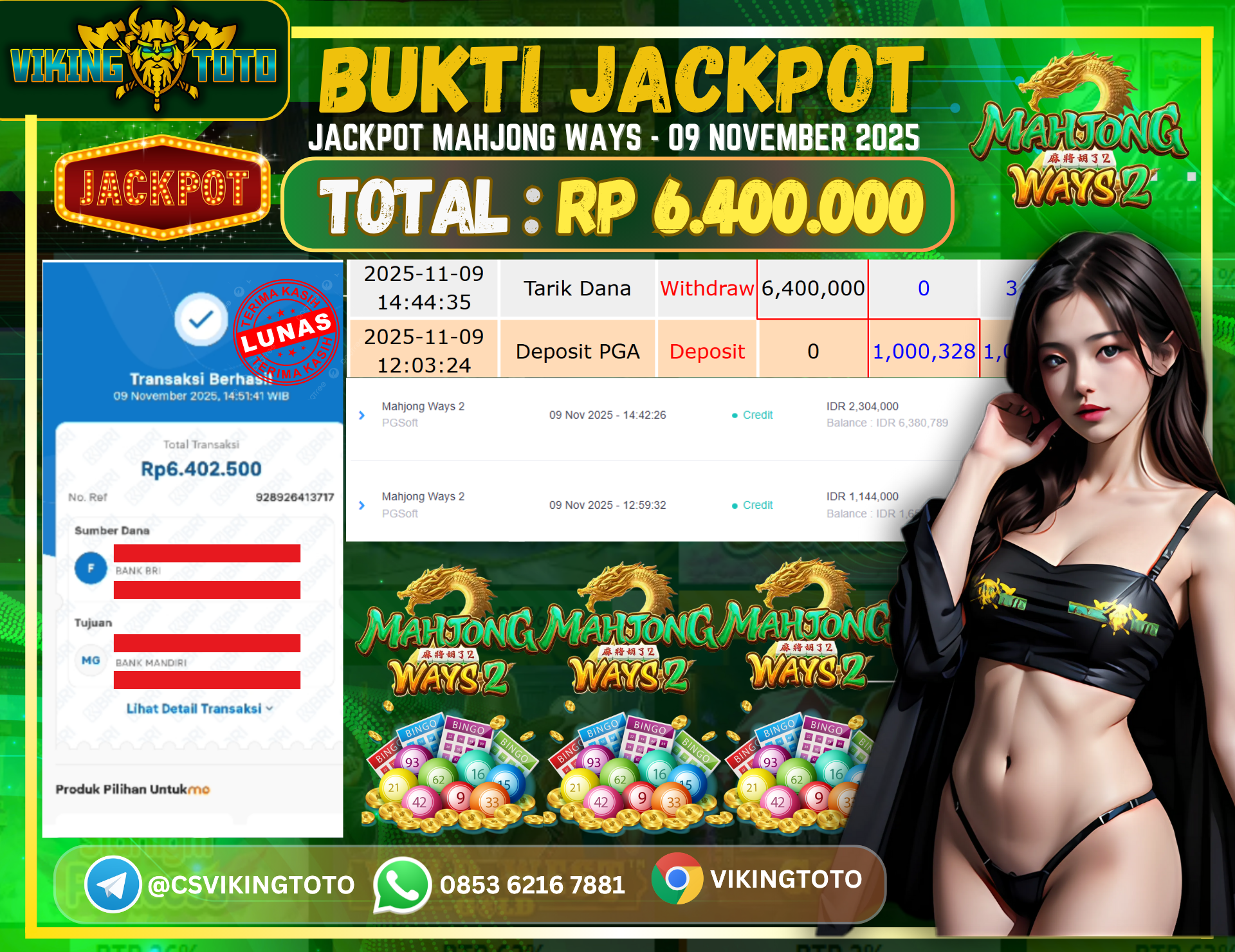 Bukti Jackpot Lunas VikingToto