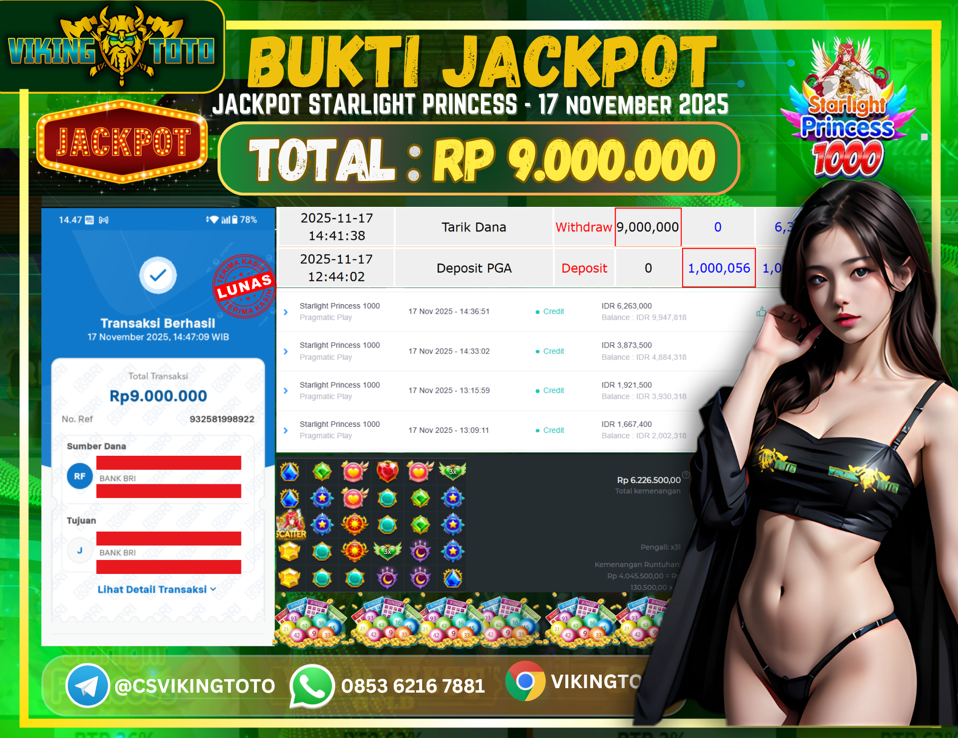 Bukti Jackpot Lunas VikingToto