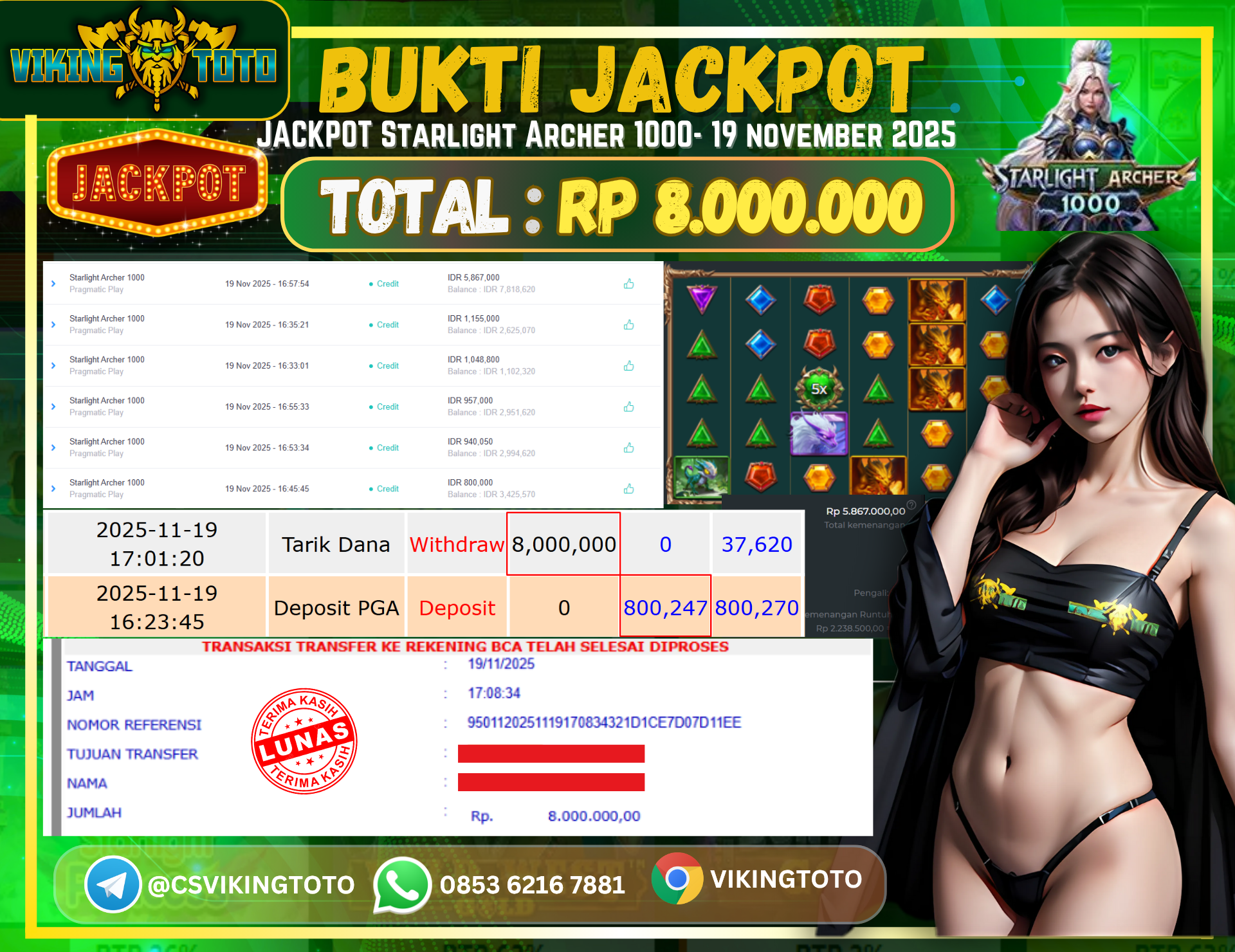 Bukti Jackpot Lunas VikingToto