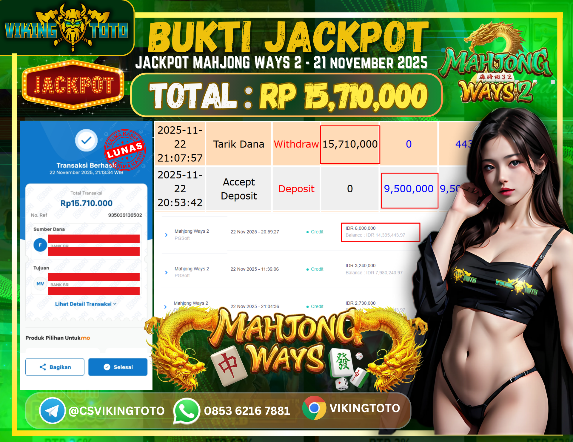 Bukti Jackpot Lunas VikingToto