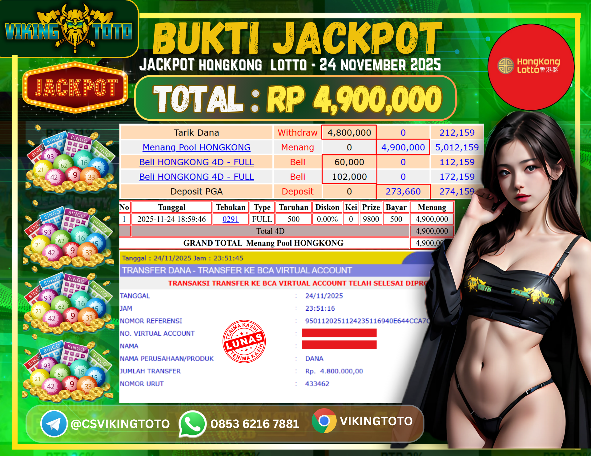 Bukti Jackpot Lunas VikingToto