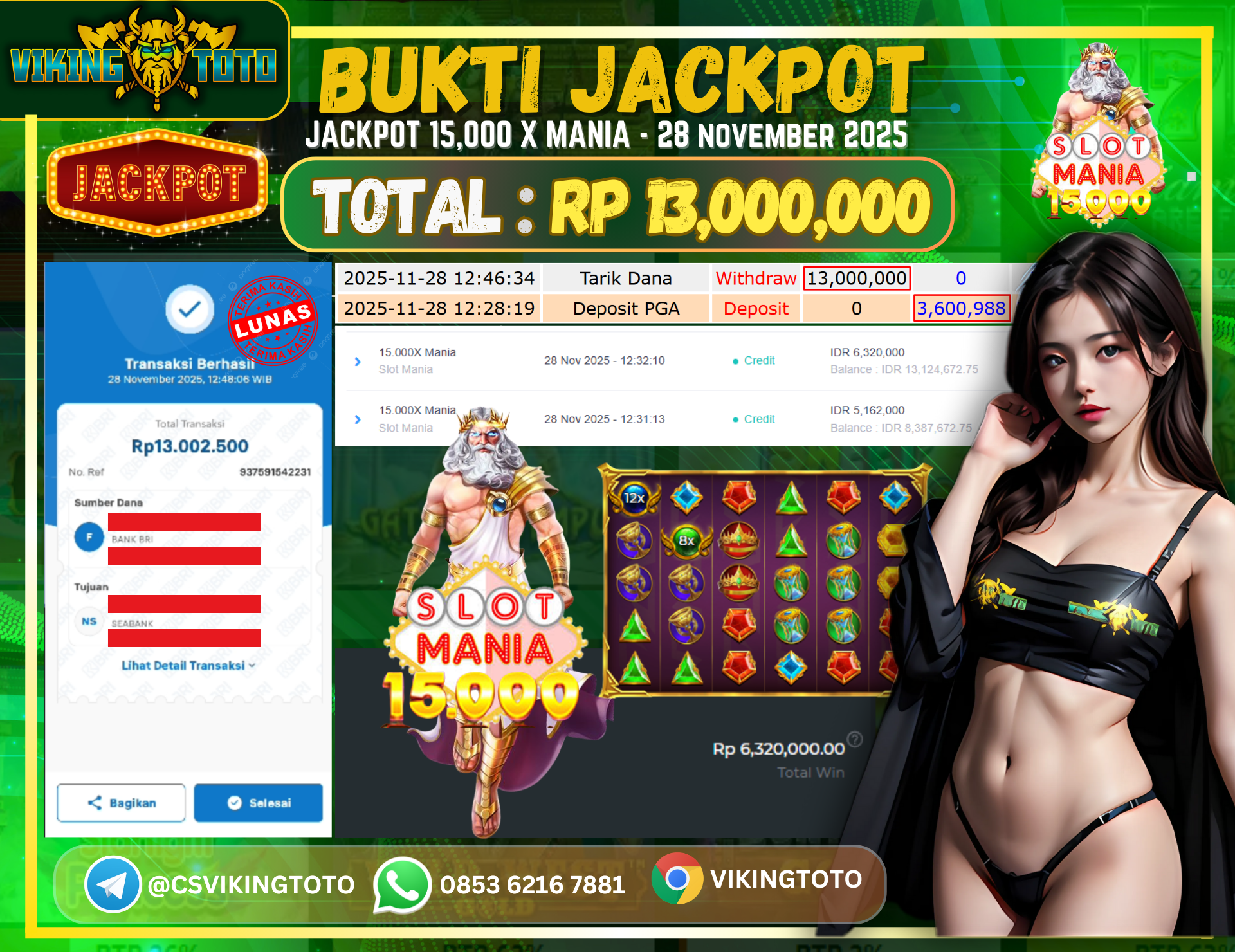 Bukti Jackpot Lunas VikingToto