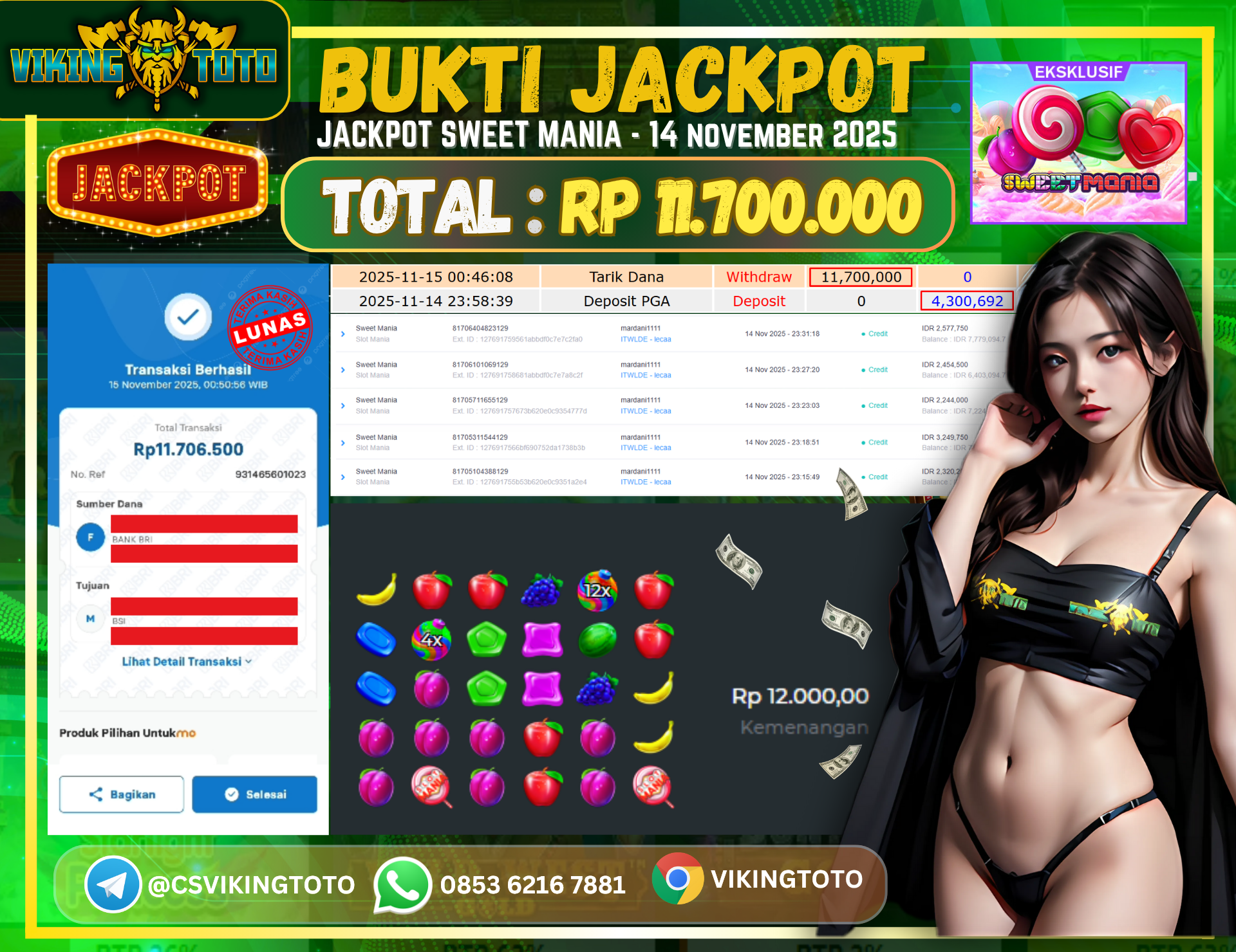 Bukti Jackpot Lunas VikingToto