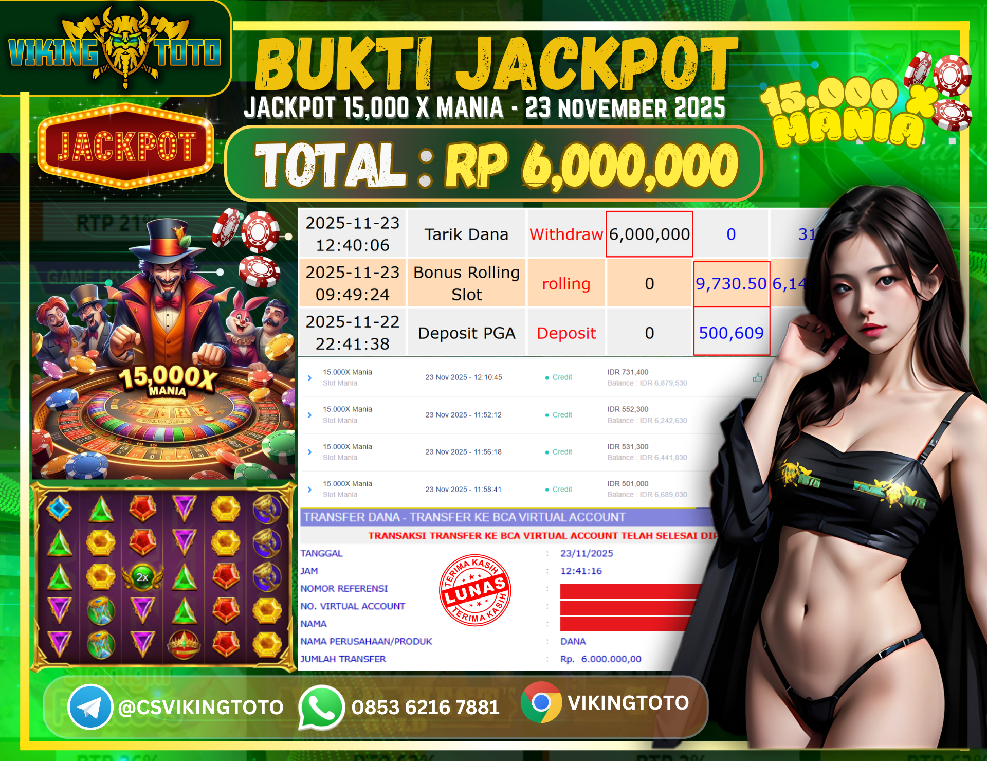 Bukti Jackpot Lunas VikingToto