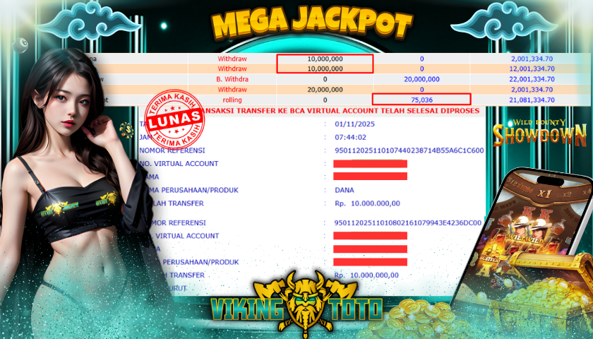 Bukti Jackpot Lunas VikingToto