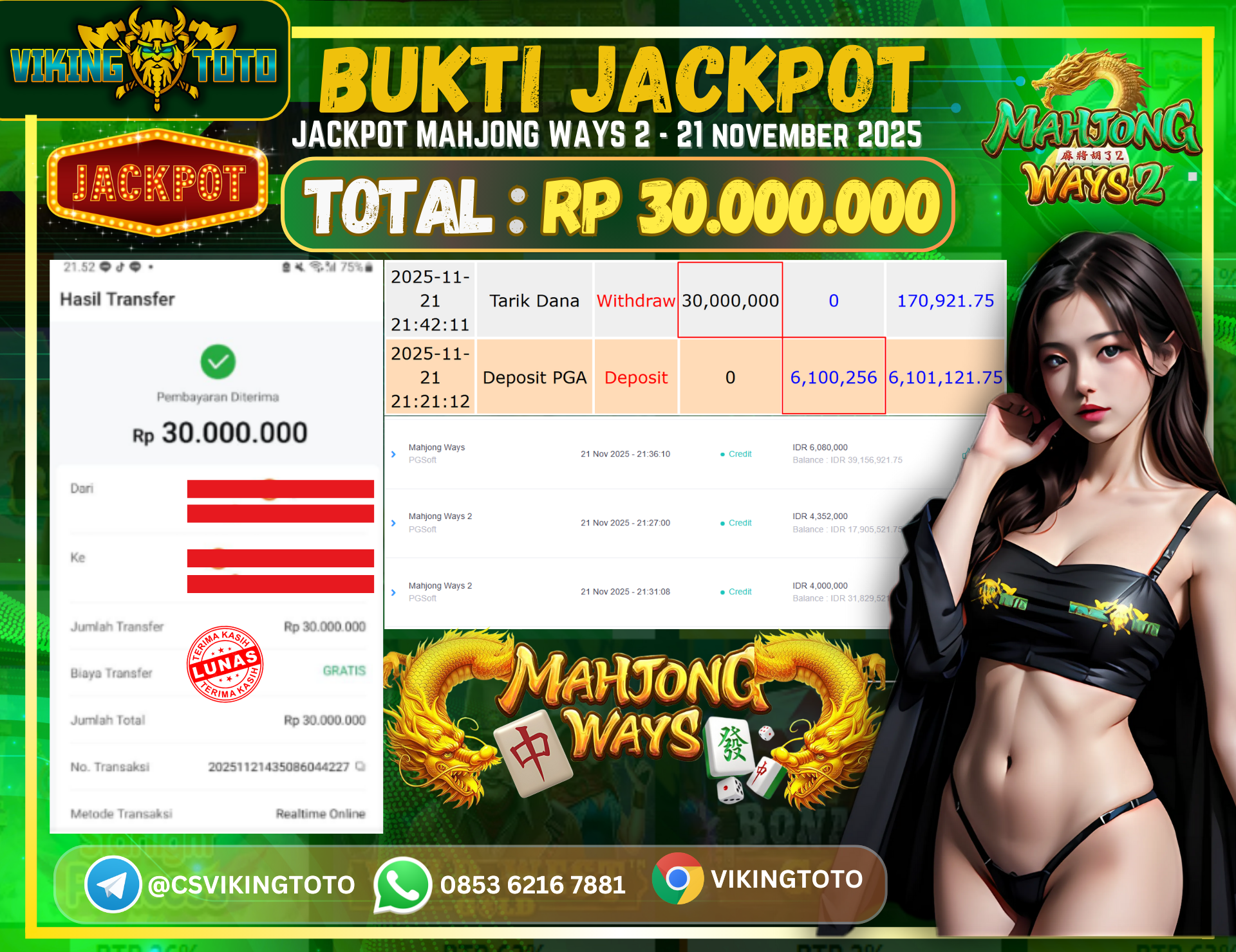 Bukti Jackpot Lunas VikingToto