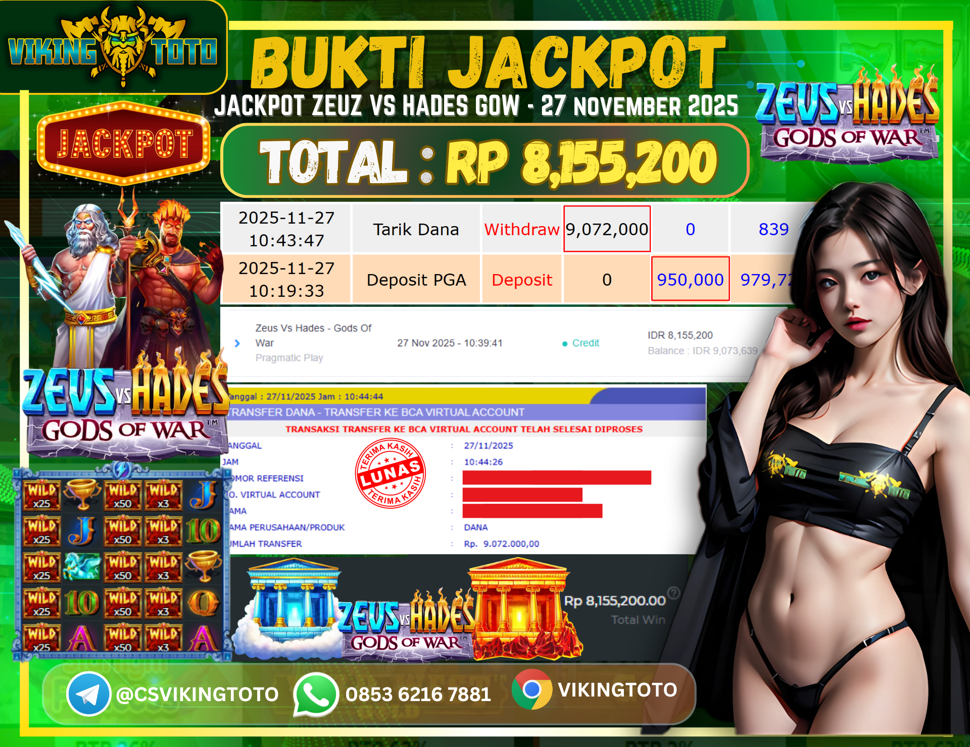 Bukti Jackpot Lunas VikingToto