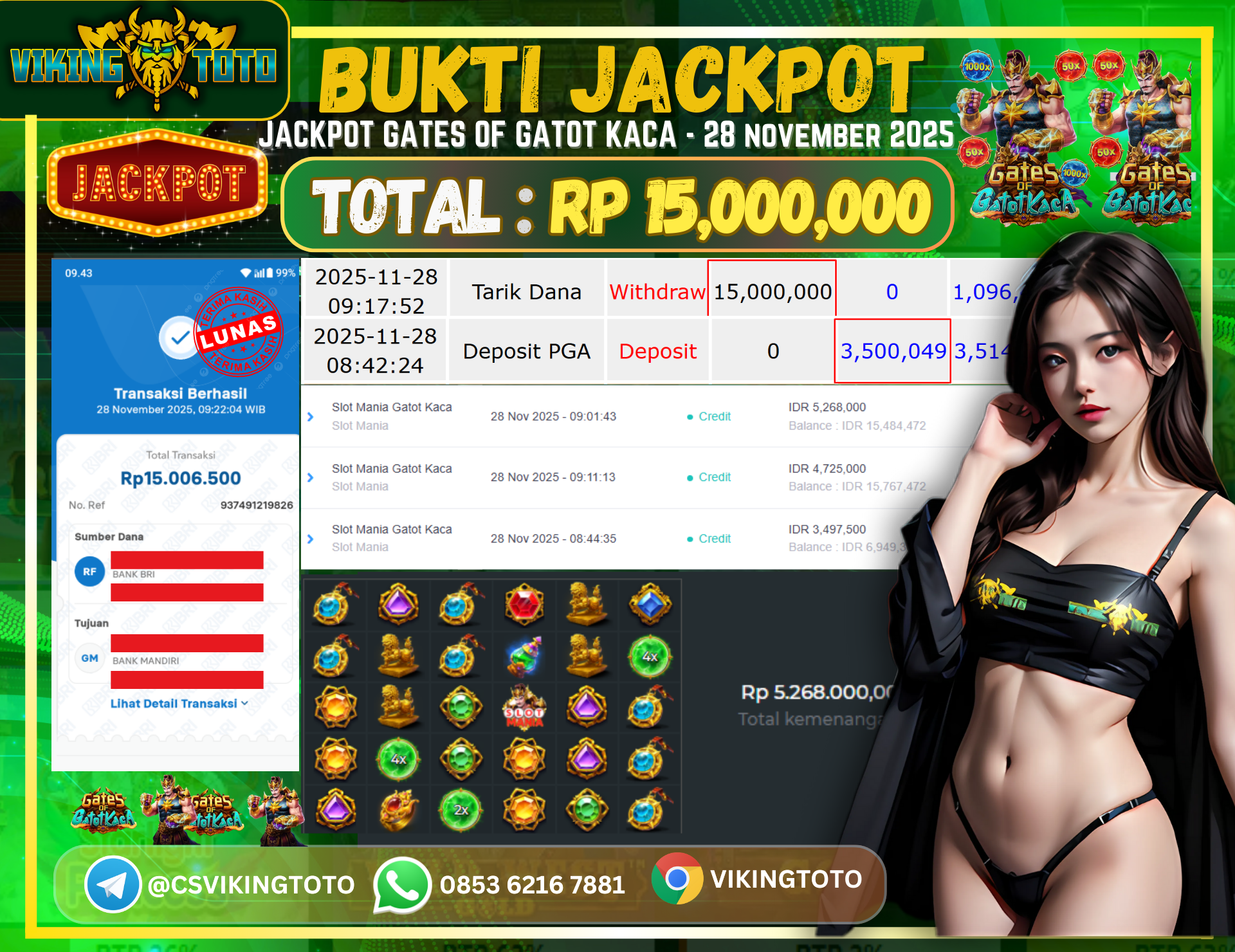 Bukti Jackpot Lunas VikingToto