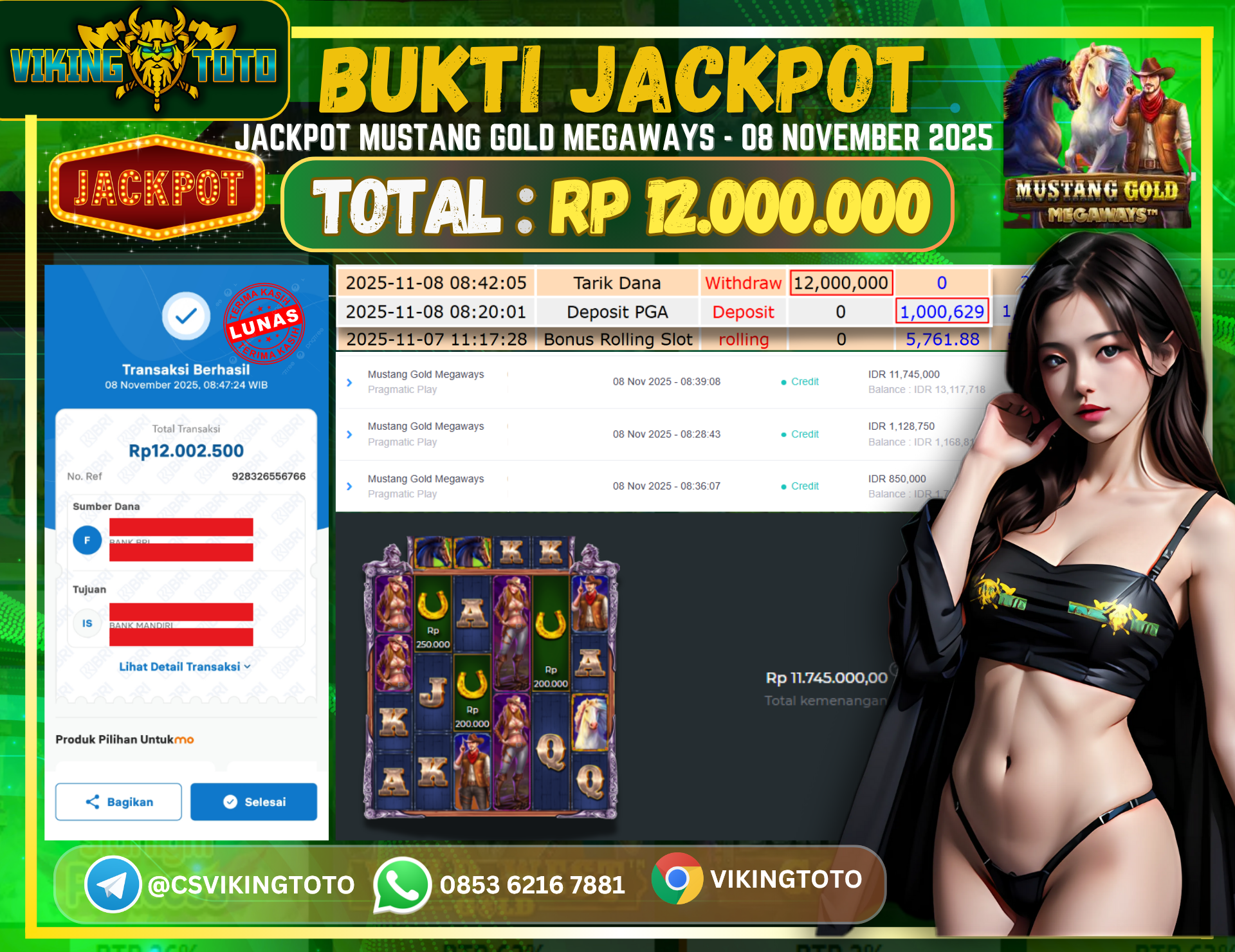 Bukti Jackpot Lunas VikingToto