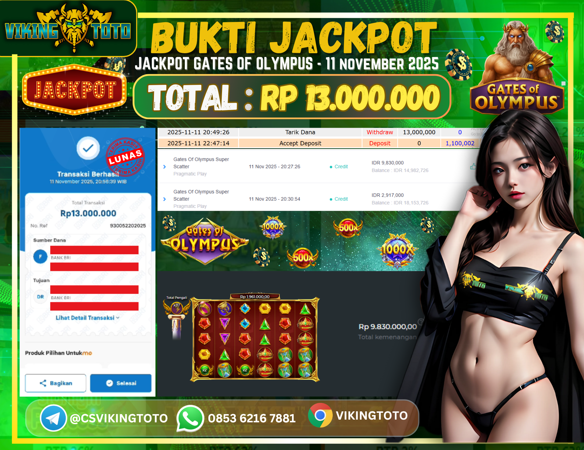Bukti Jackpot Lunas VikingToto