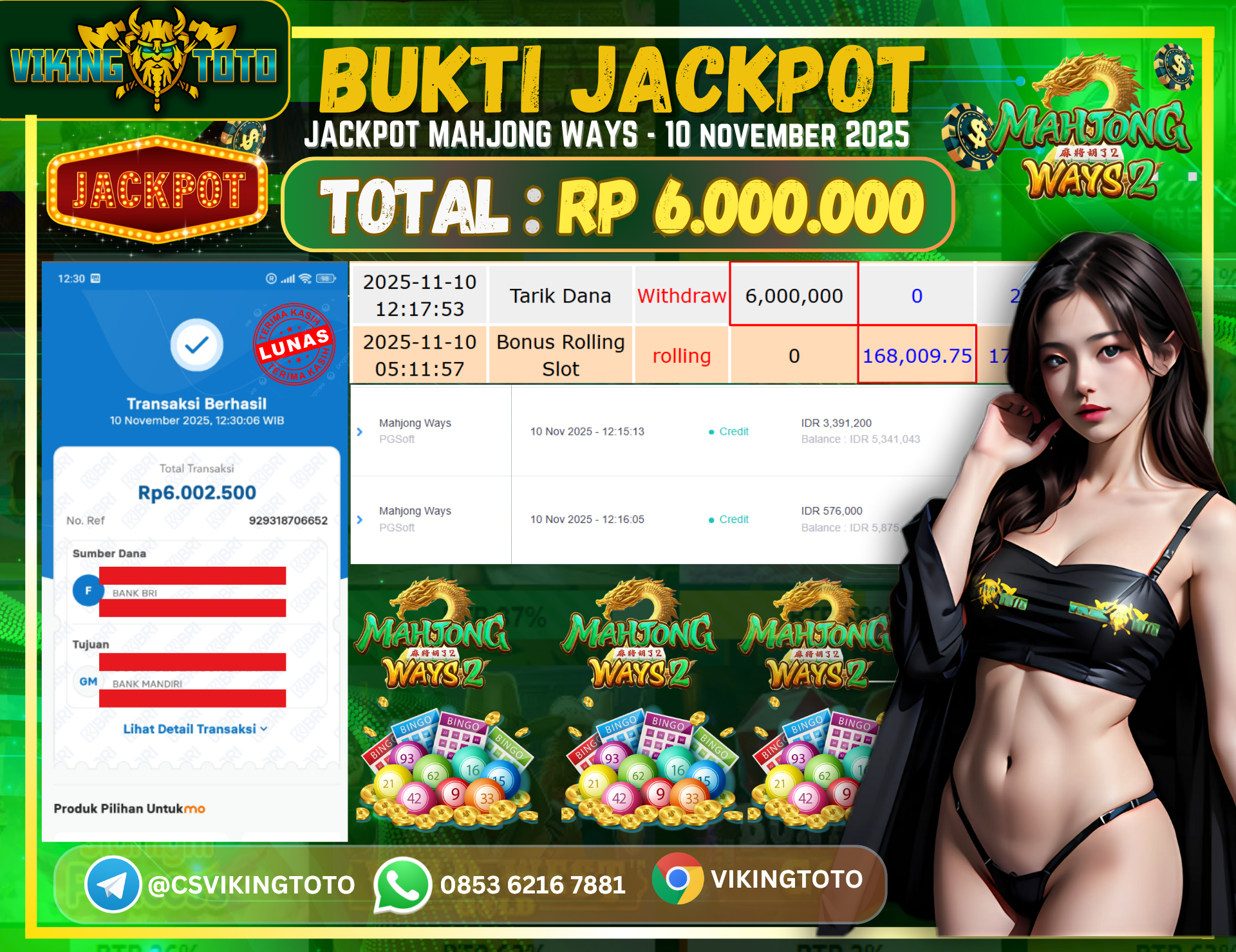 Bukti Jackpot Lunas VikingToto
