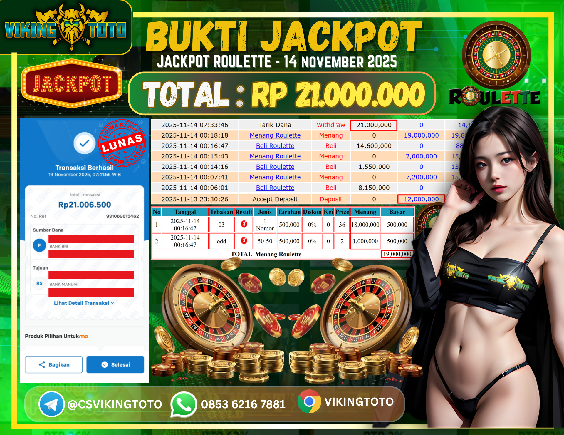 Bukti Jackpot Lunas VikingToto