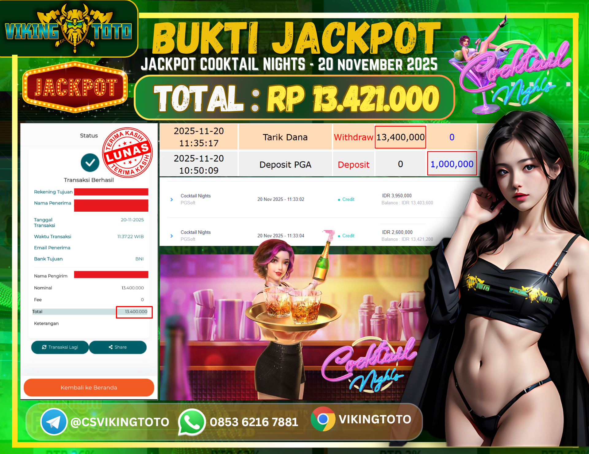 Bukti Jackpot Lunas VikingToto